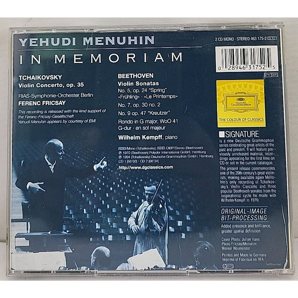In Memoriam by Yehudi Menuhin (CD, 1999)