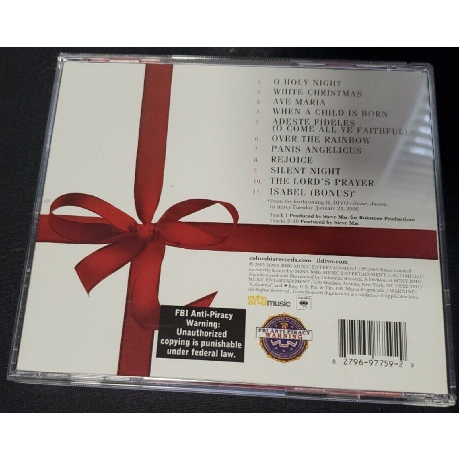 The Christmas Collection Il Divo (Target Exclusive) Unreleased Track Isabel CD
