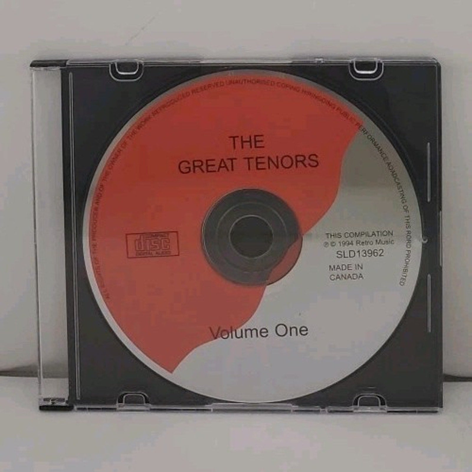 The Great Tenors: Vol. 1 (CD) *Disc Only*