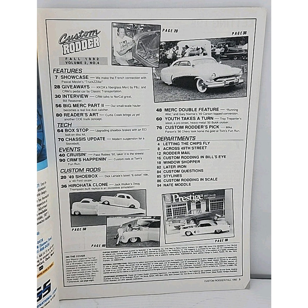 Custom Rodder Fall 1992 Vol 2 No 4