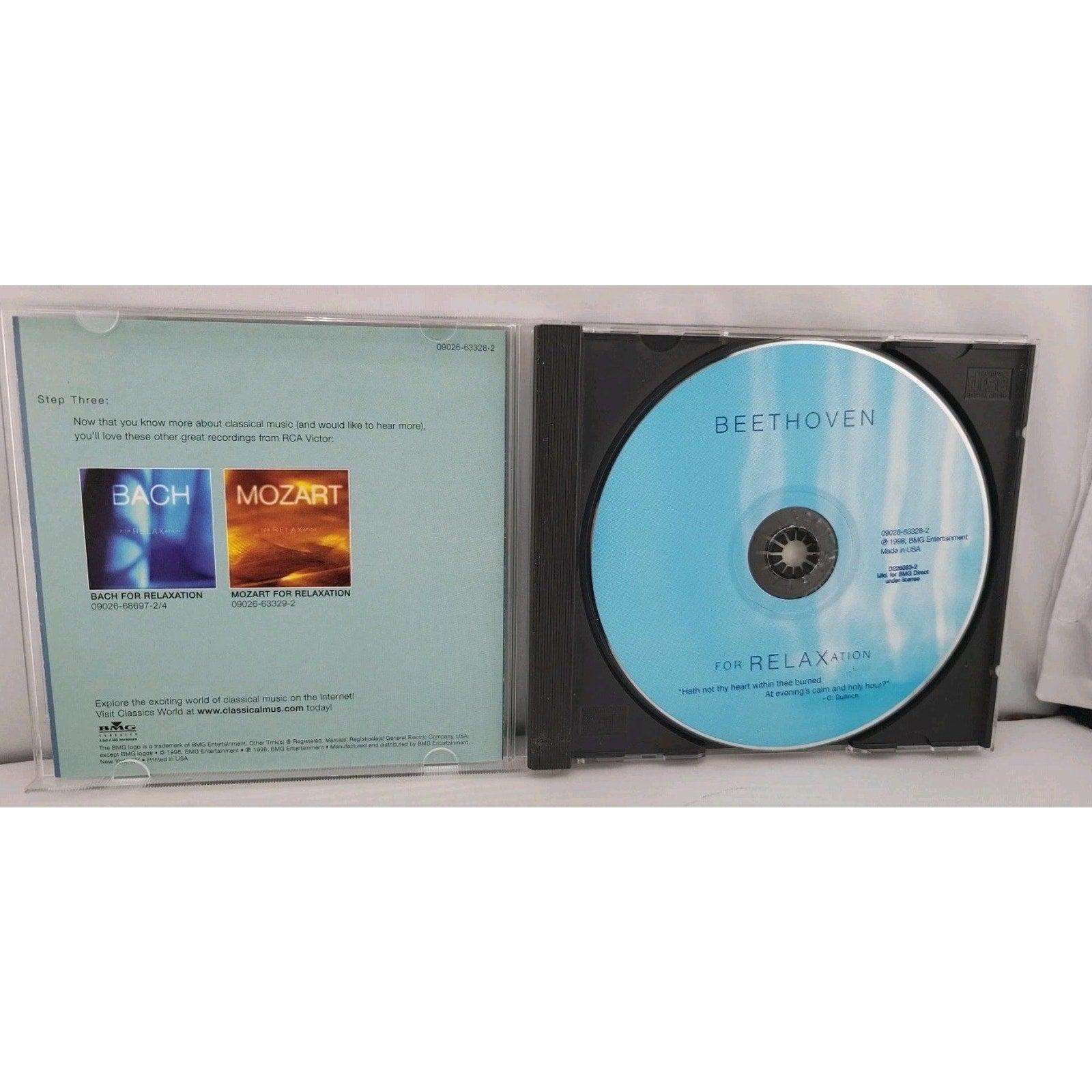 Beethoven For Relaxation (CD, 1998, BMG) Classical Music Compilation