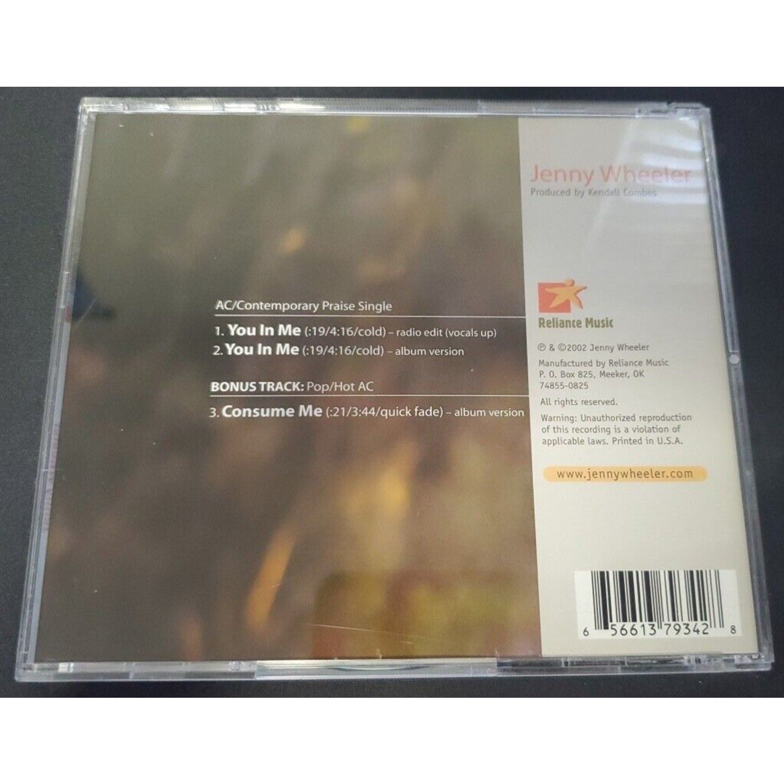 Jenny Wheeler You In Me (CD) Single