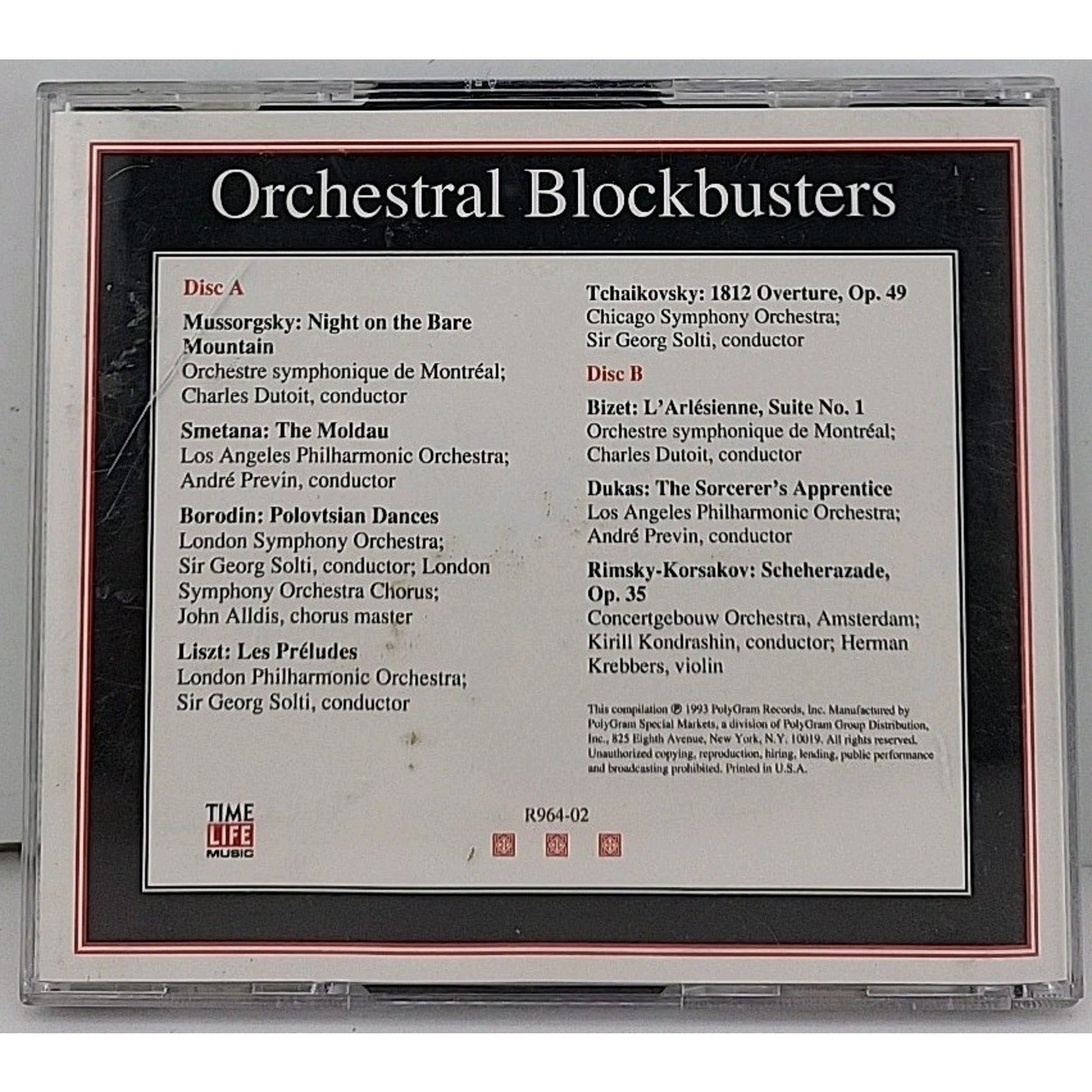Orchestral Blockbusters The Time-life Library Of Classical Favorites CD