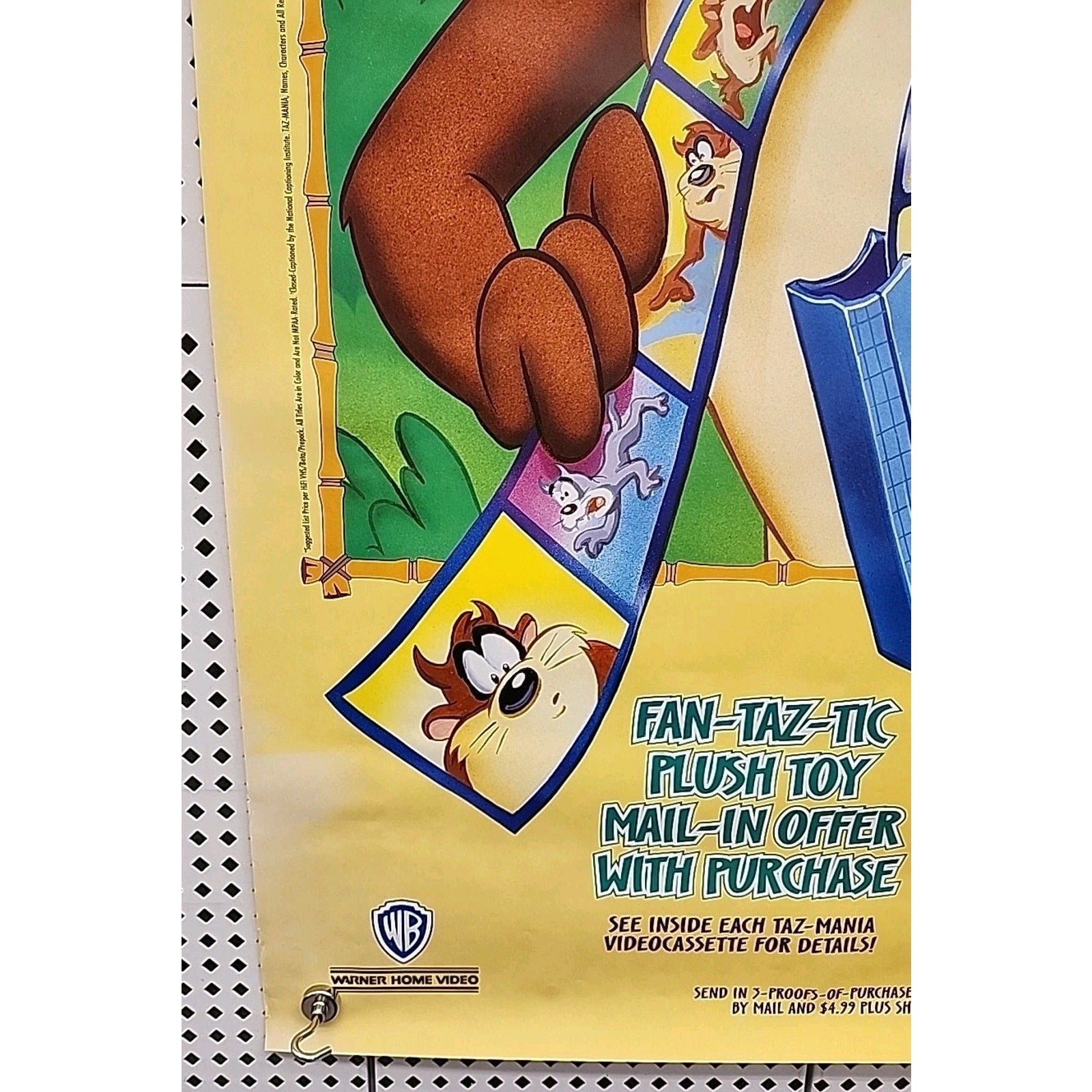 Video Poster Taz Mania- 24x36 1993