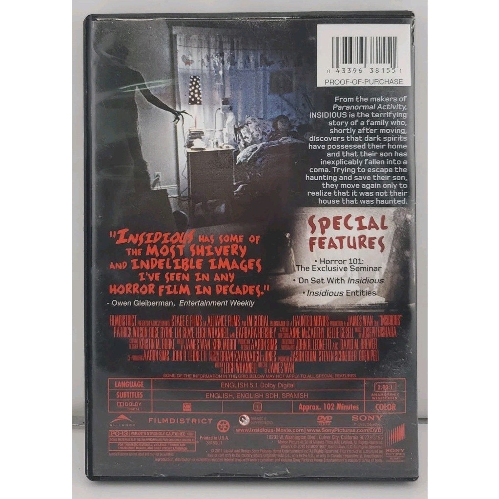 Insidious (DVD, 2010)