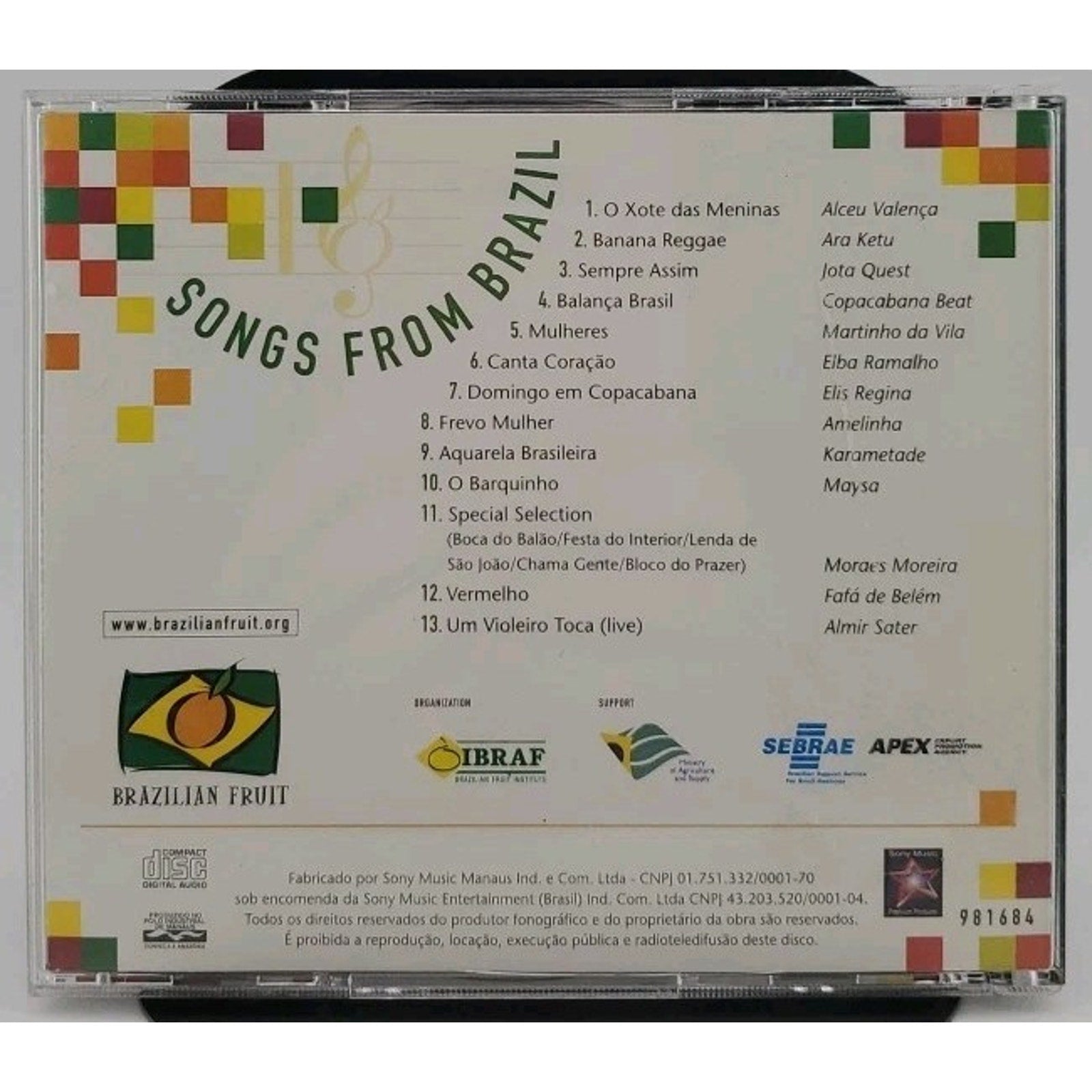 Songs From Brazil CD - Brazilian Fruit