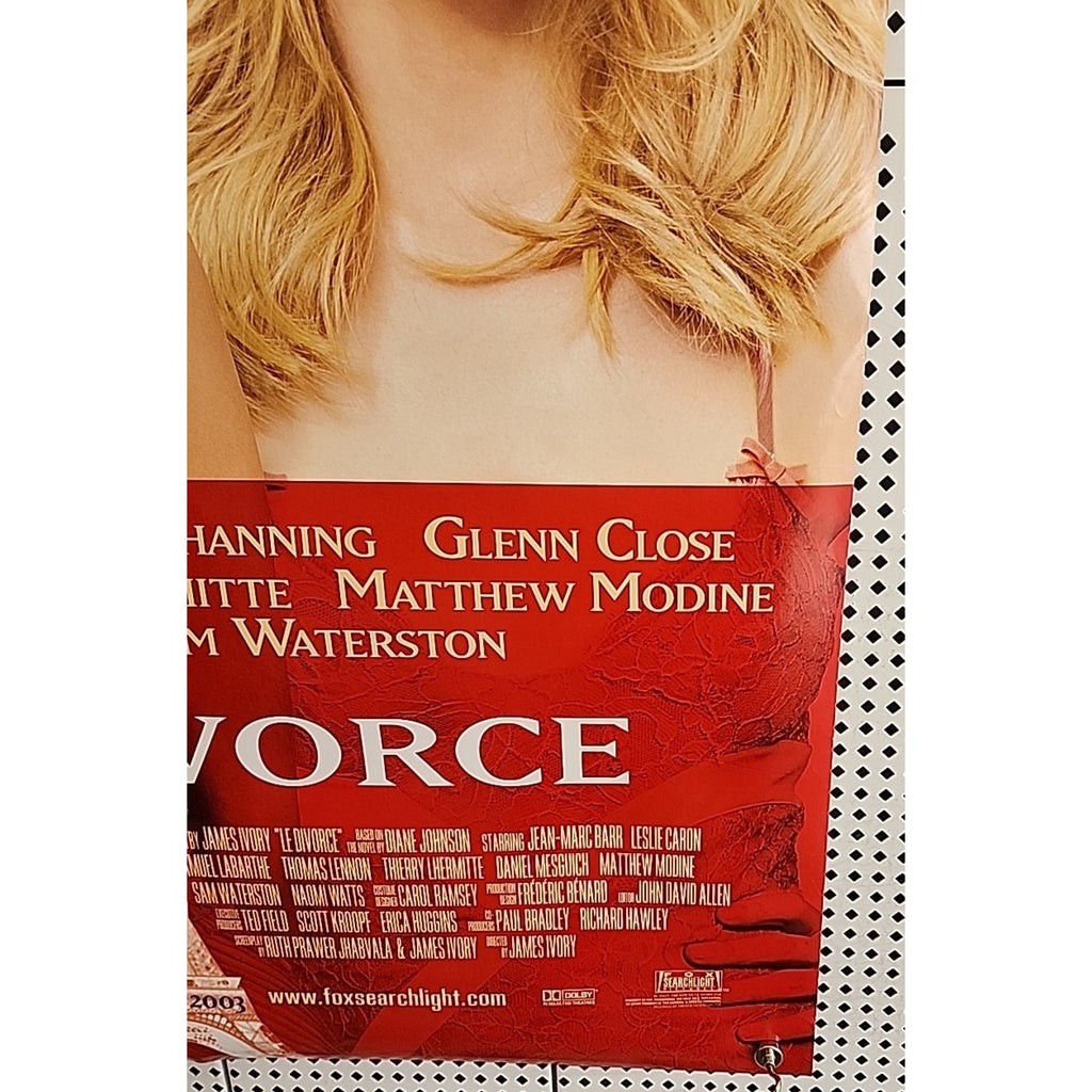 Le Divorce Original 27 X 40 Theatrical Movie Poster Kate hudson Naomi Watts