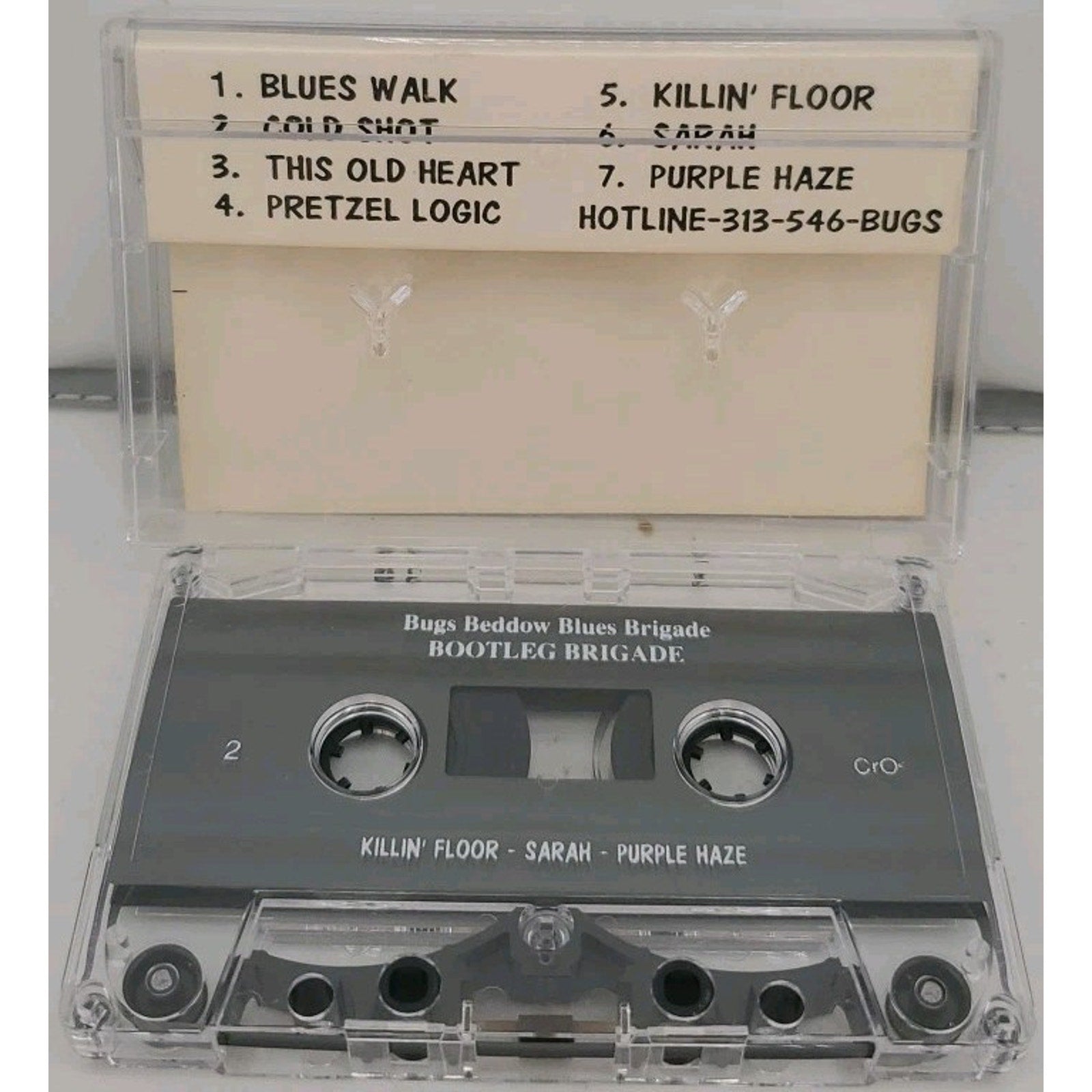 1980's Bugs Bedow Blues Band Bootleg Brigade Cassette Private Detroit Blues