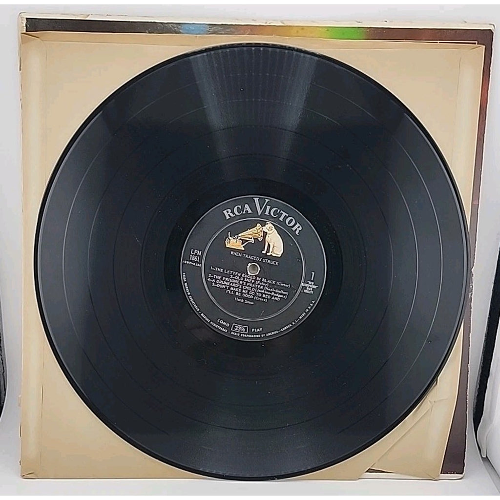 1957 Hank Snow When Tragedy Struck Mono LP RCA Victor LPM 1861 Country
