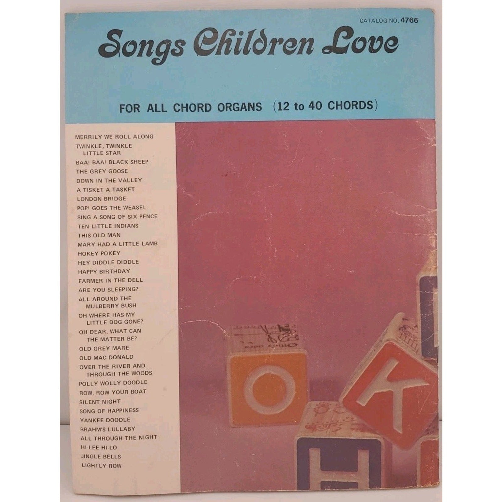 Songs Children Love For All Chord Organs (12 to 40 Chords) 1974 Song Music Book