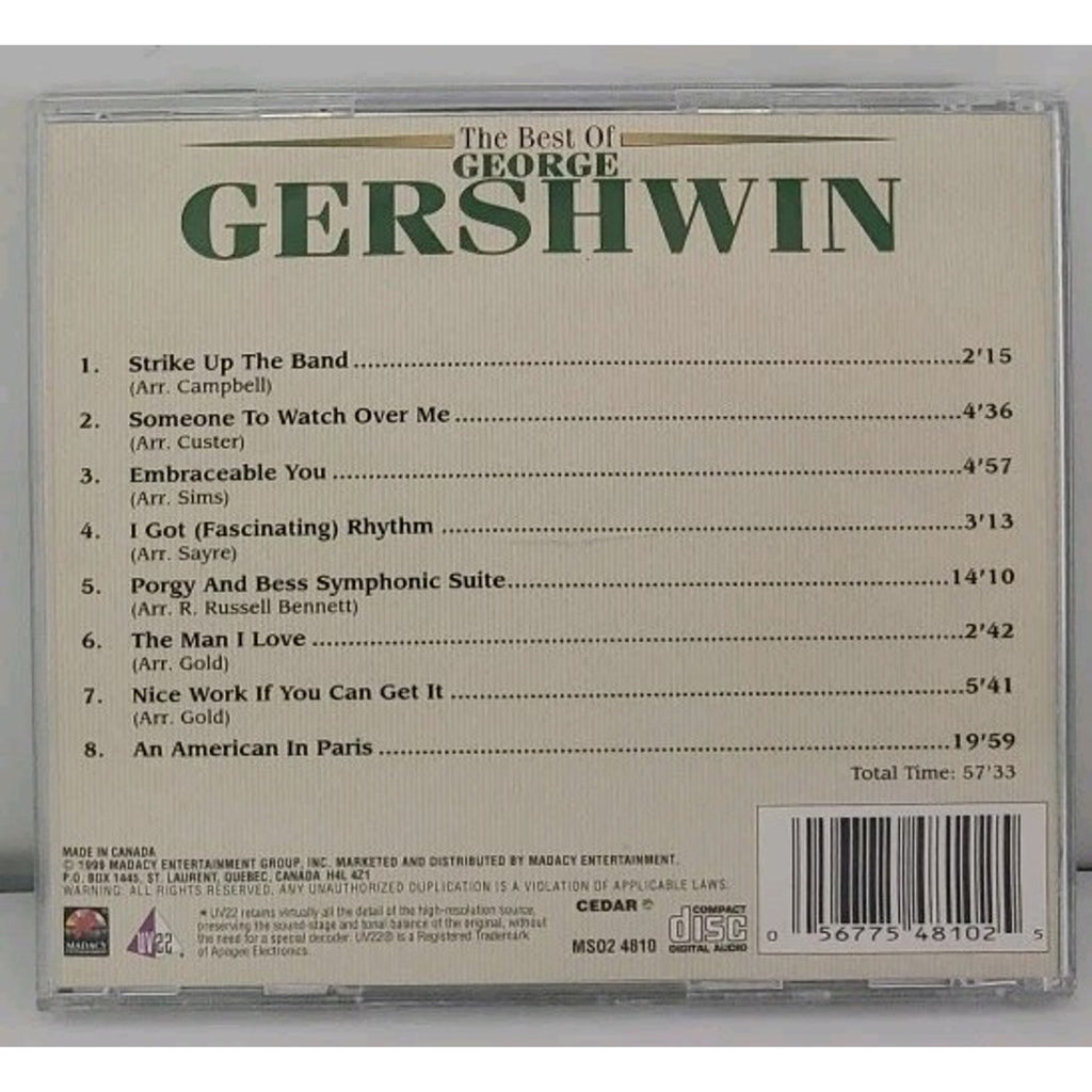 Best of Gershwin by George Gershwin (CD, 1999)