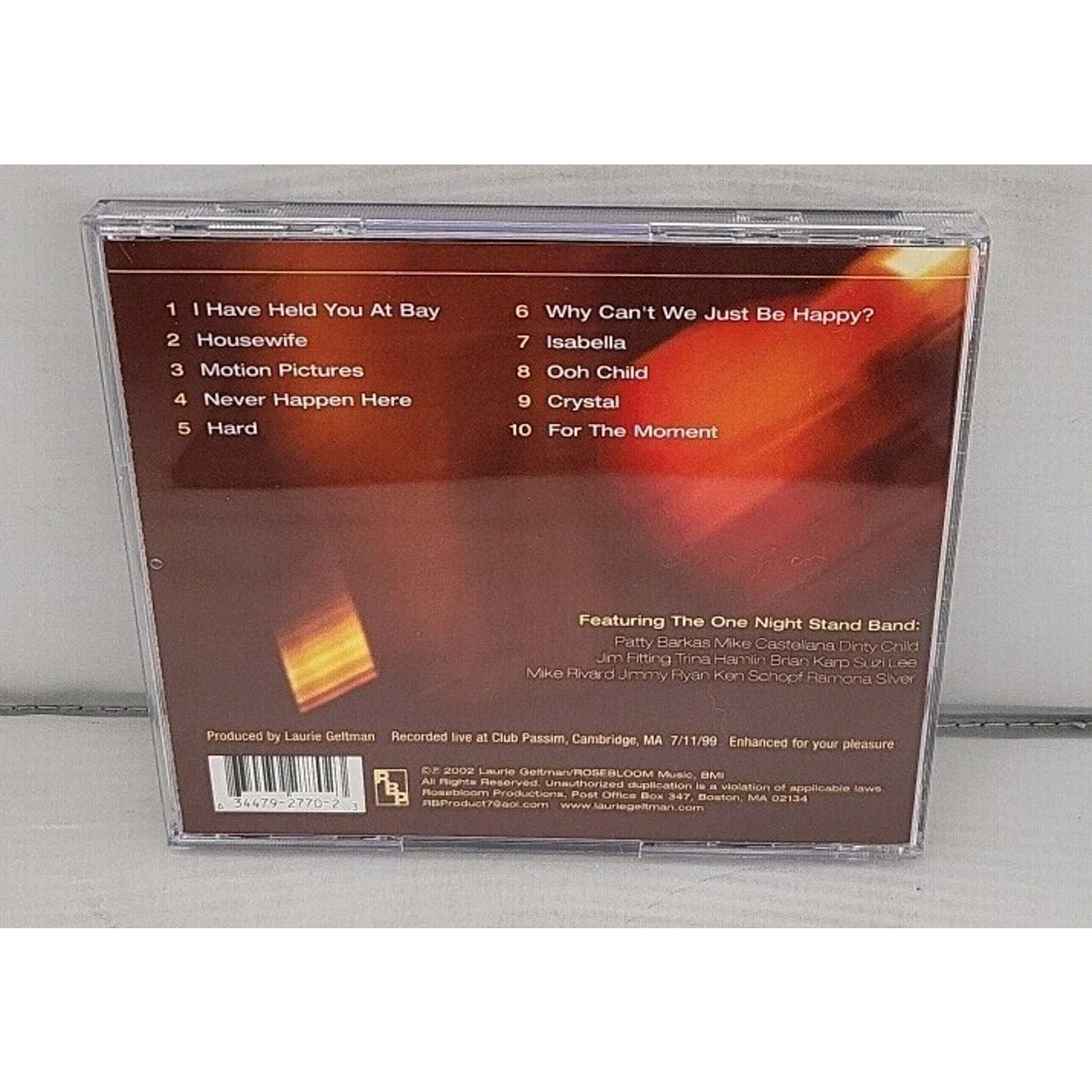 Motion Pictures by Laurie Geltman (CD, Feb-2002, RBP)
