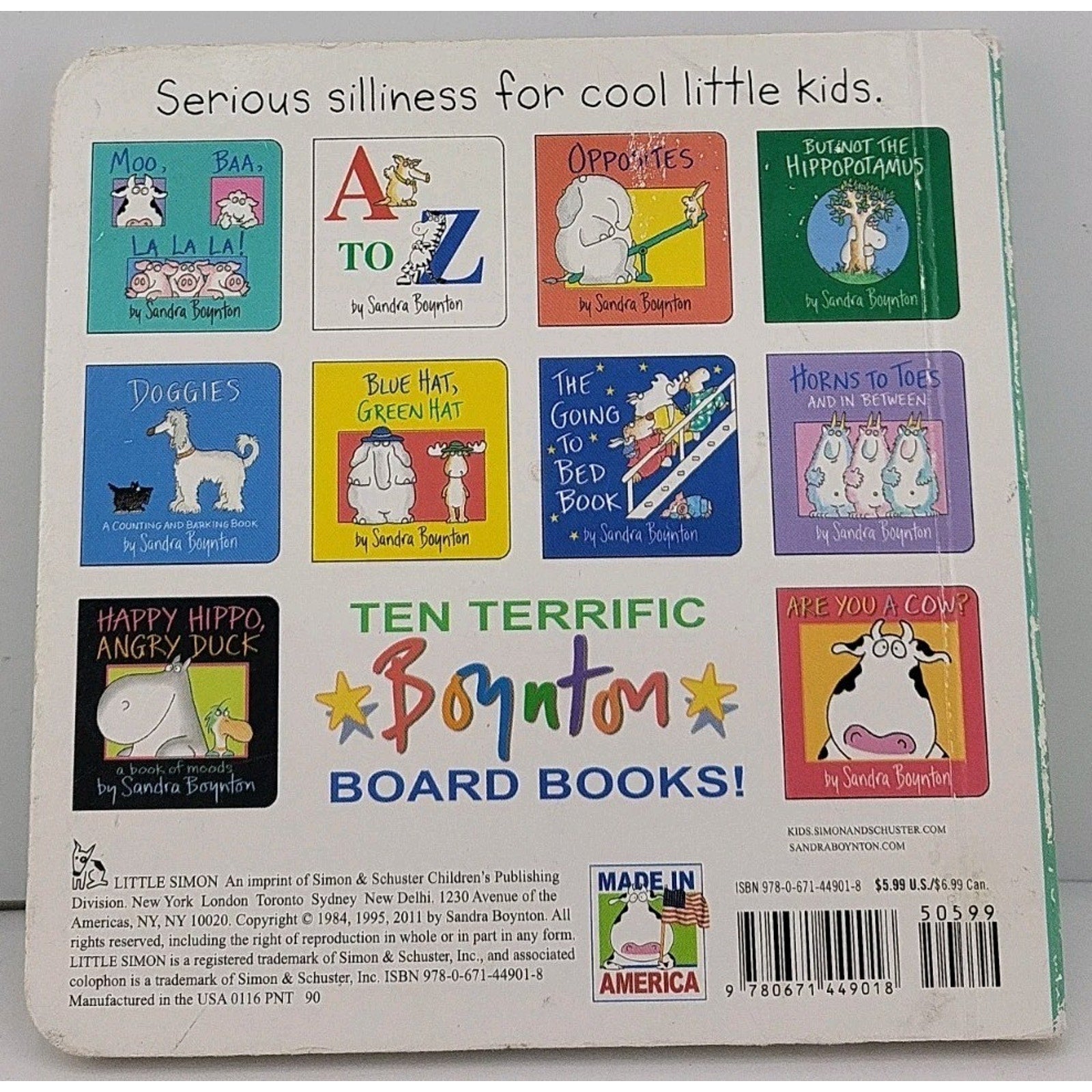 Moo, Baa, la la La! by Sandra Boynton (1982, Children's Board Books / Children's