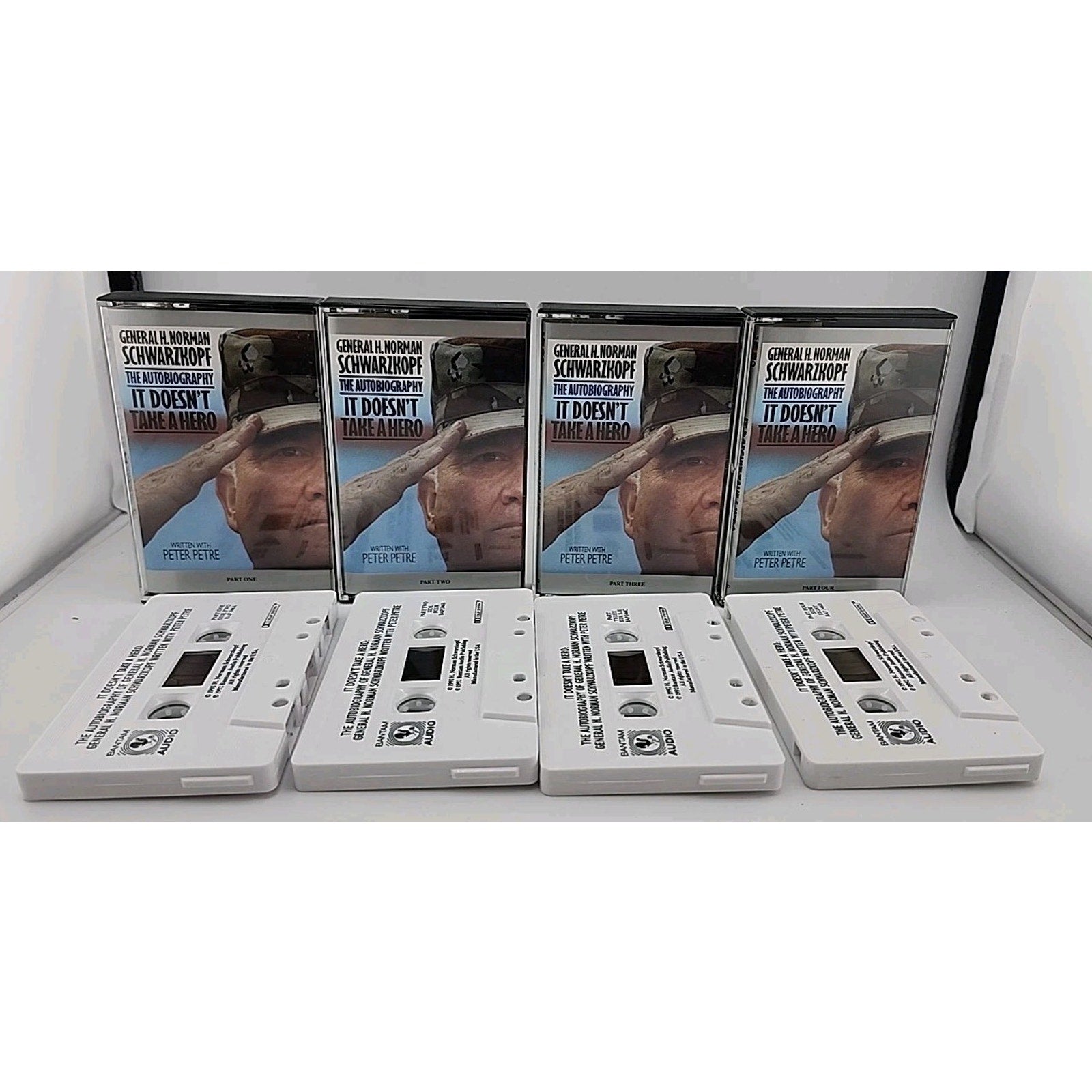 General H. Norman Schwarzkopf It Doesnt Take A Hero 4 Parts Cassette