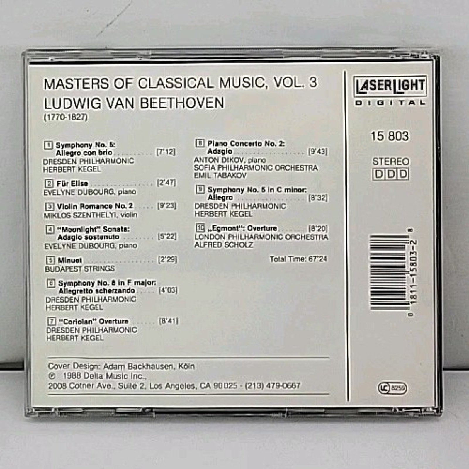 Masters of Classical Music by Ludwig van Beethoven (CD, 1990)