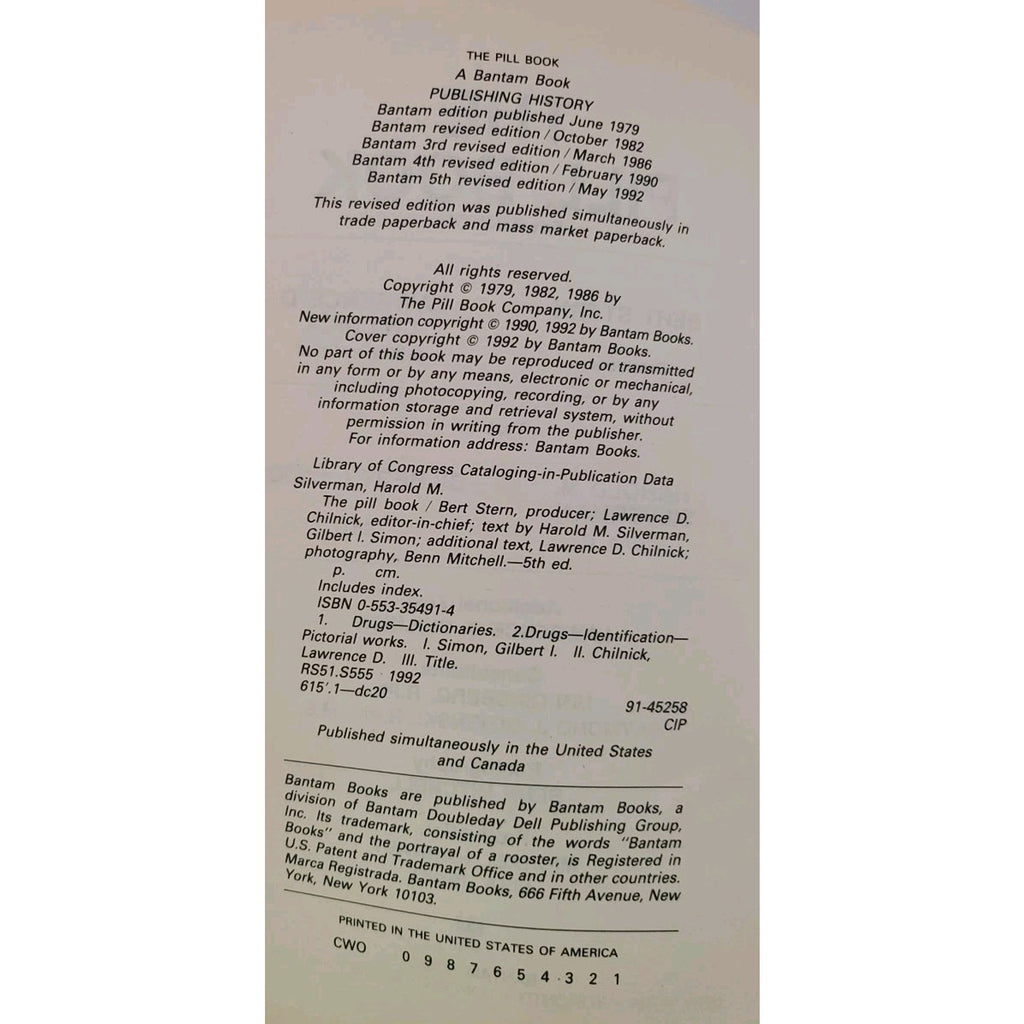 Pill Book by Harold M. Silverman (1994, Trade Paperback)