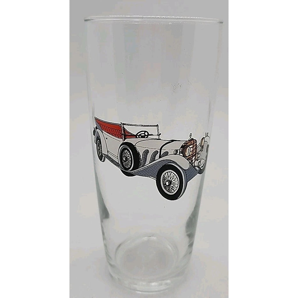 Set Of 5 Vintage Veteran Classic Car Glasses Early 1900s Cars