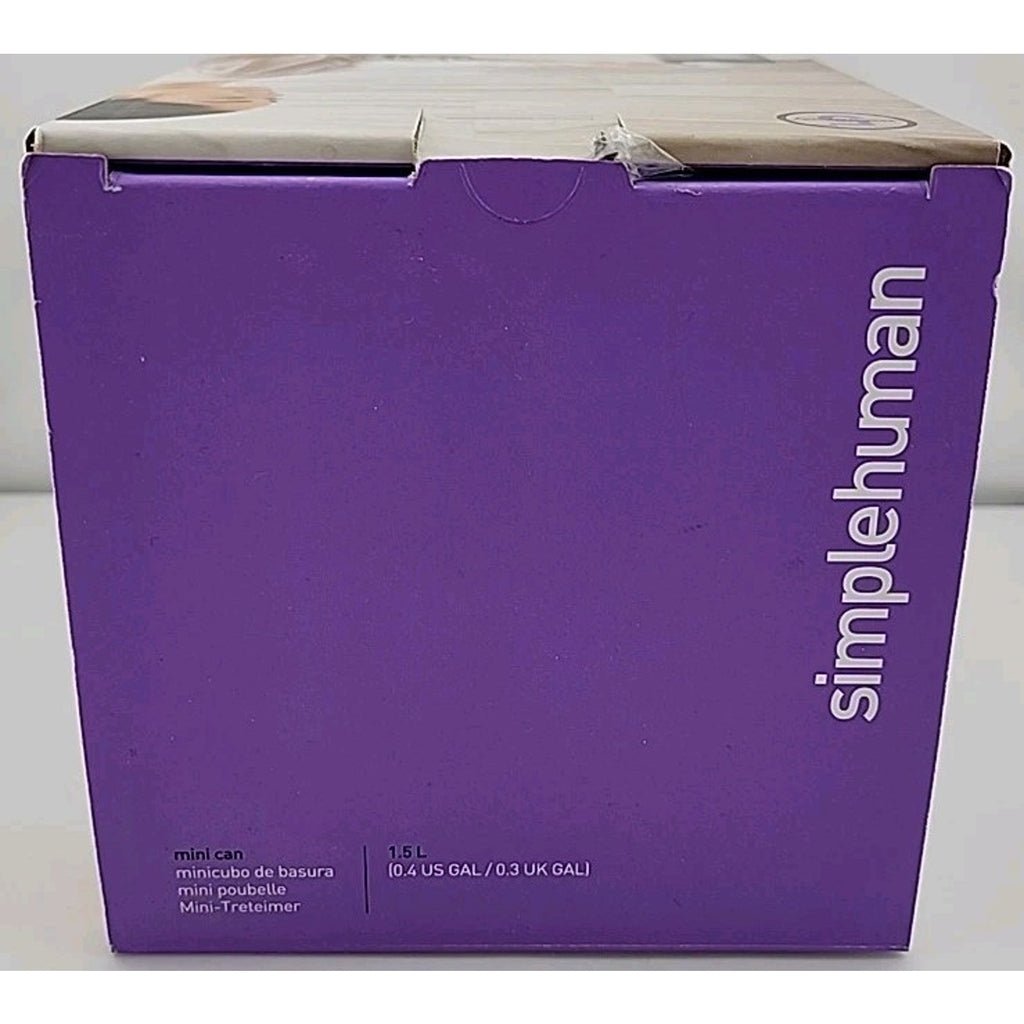 Simplehuman 1.5 Liter / 0.4 Gallon Mini Countertop Trash- (Grey lid)