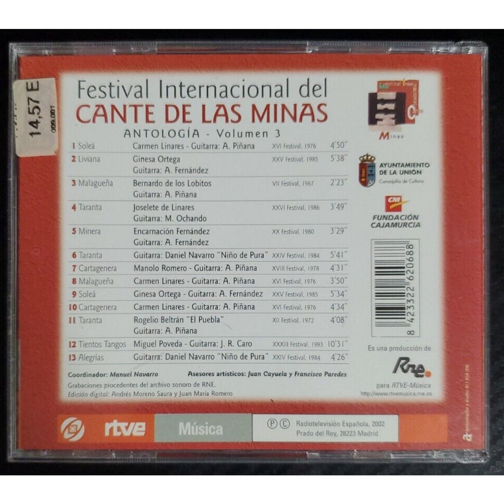 Festival International Del Cante De Las Minas Antogia Volumen 3 CD