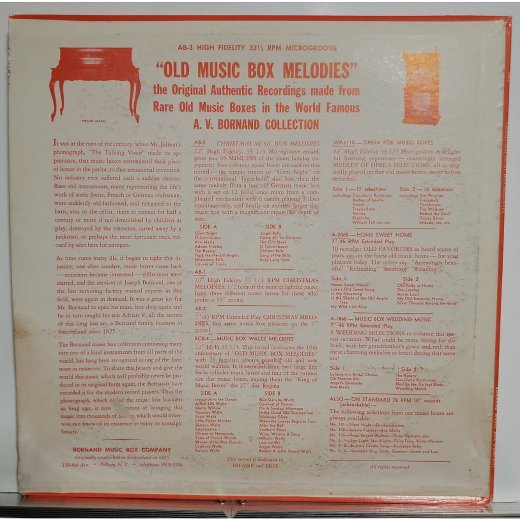 Various - Music Box Medley Of Christmas Songs (Vinyl)