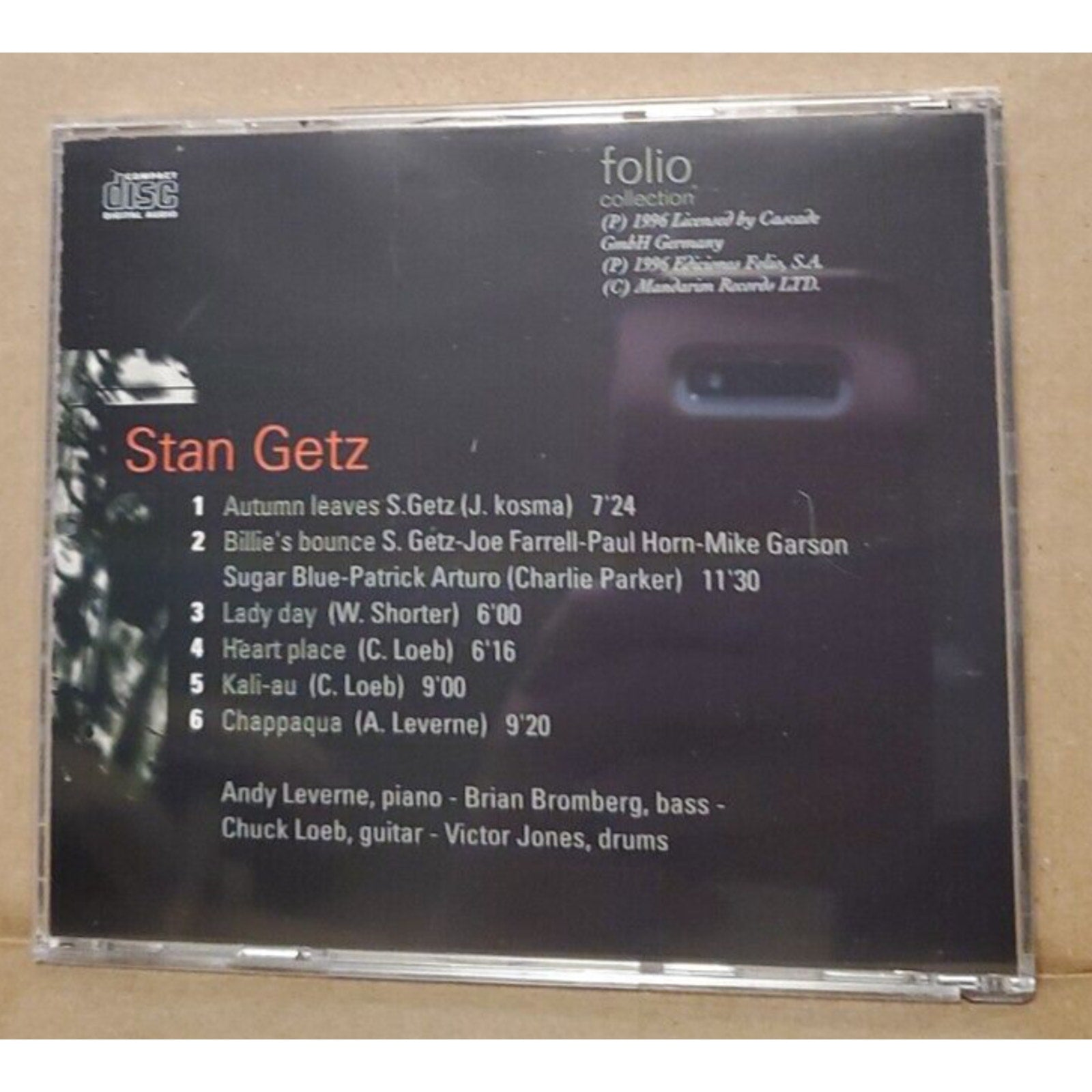 THE JAZZ MASTERS - 100 Anos De Swing - Stan Getz (CD, 1996)