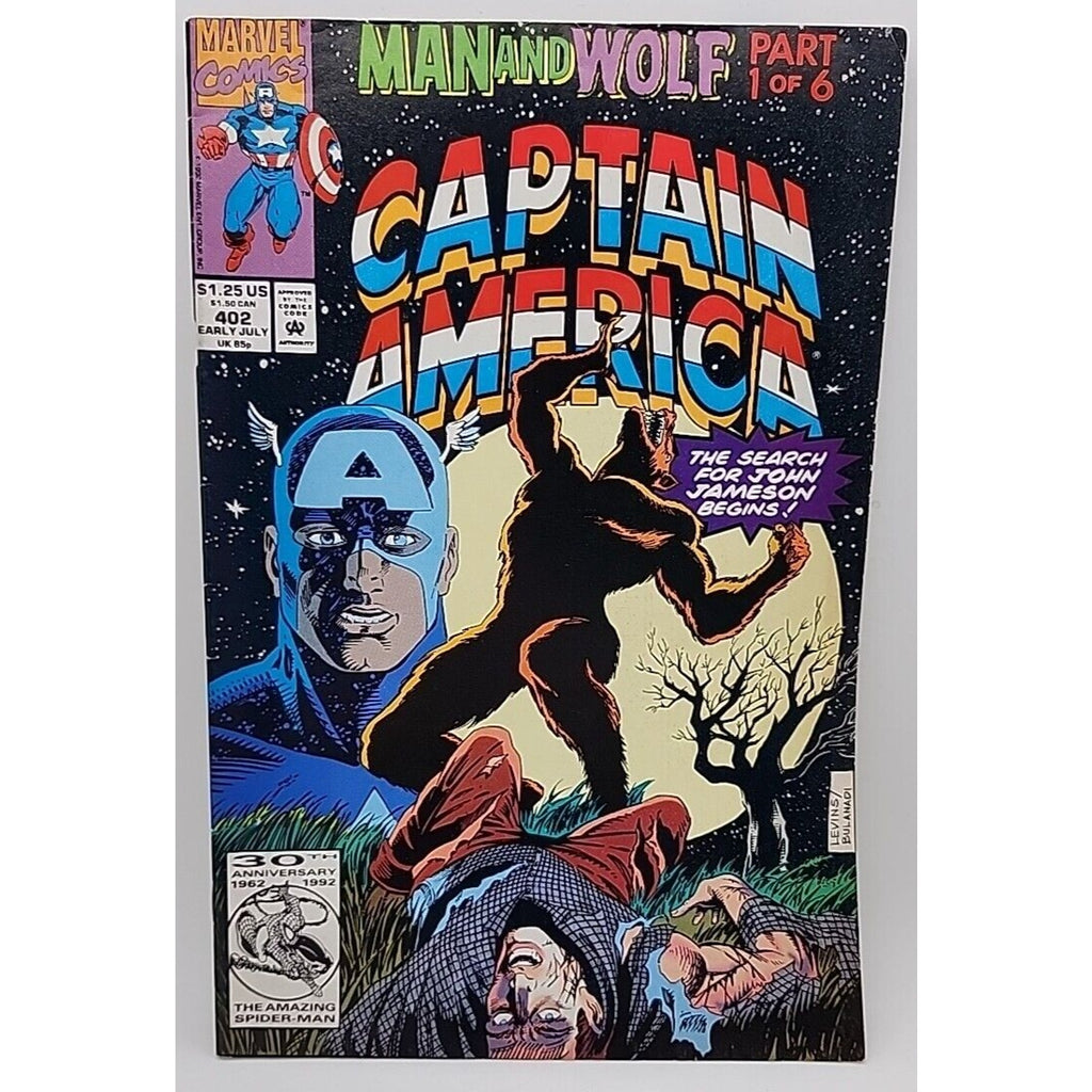 Marvel Comics Captain Americ #402 - Man And Wolf Part 1