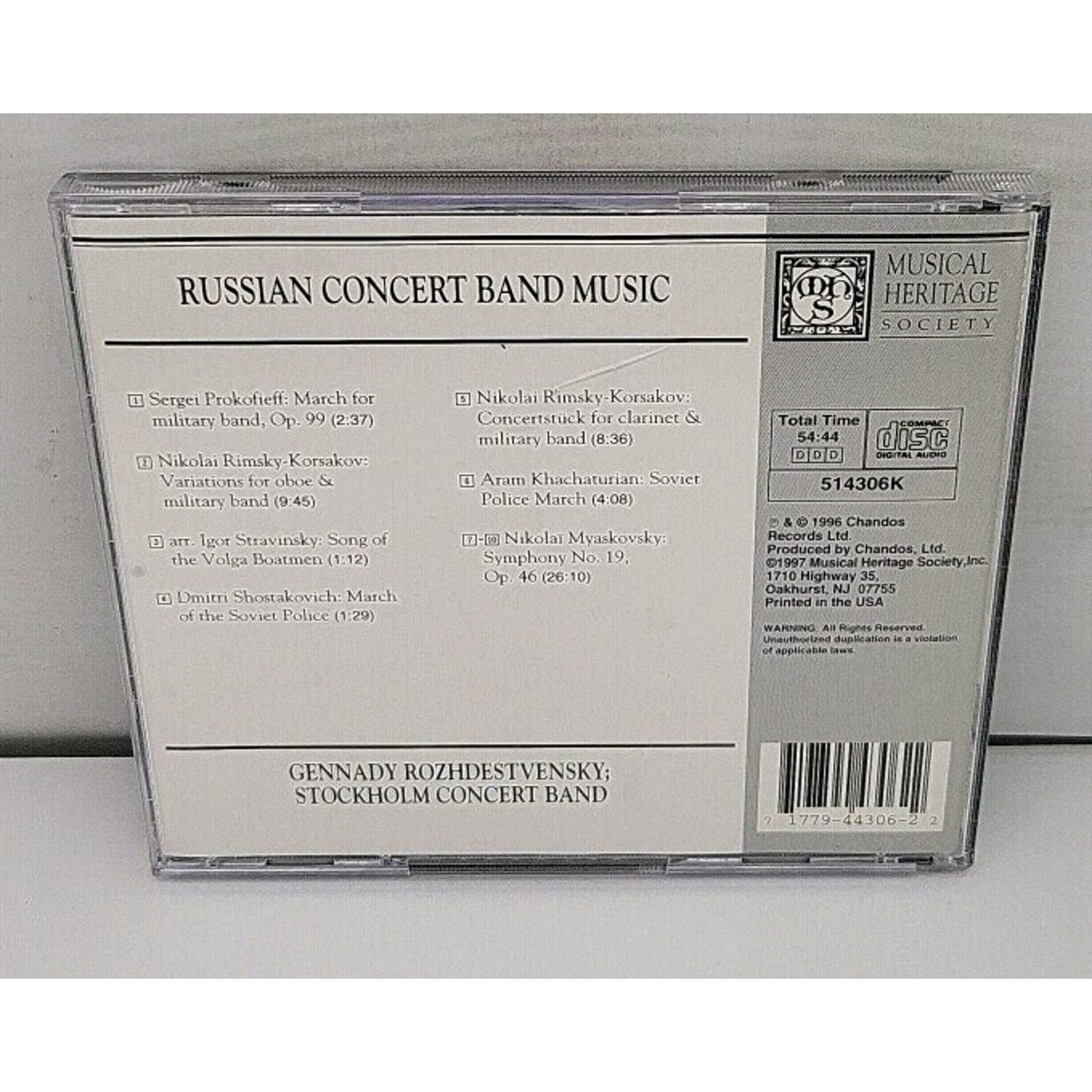 Russian Concert Band Music (Stockholm Concert Band,Rozhdestvensky) (CD, 1996)