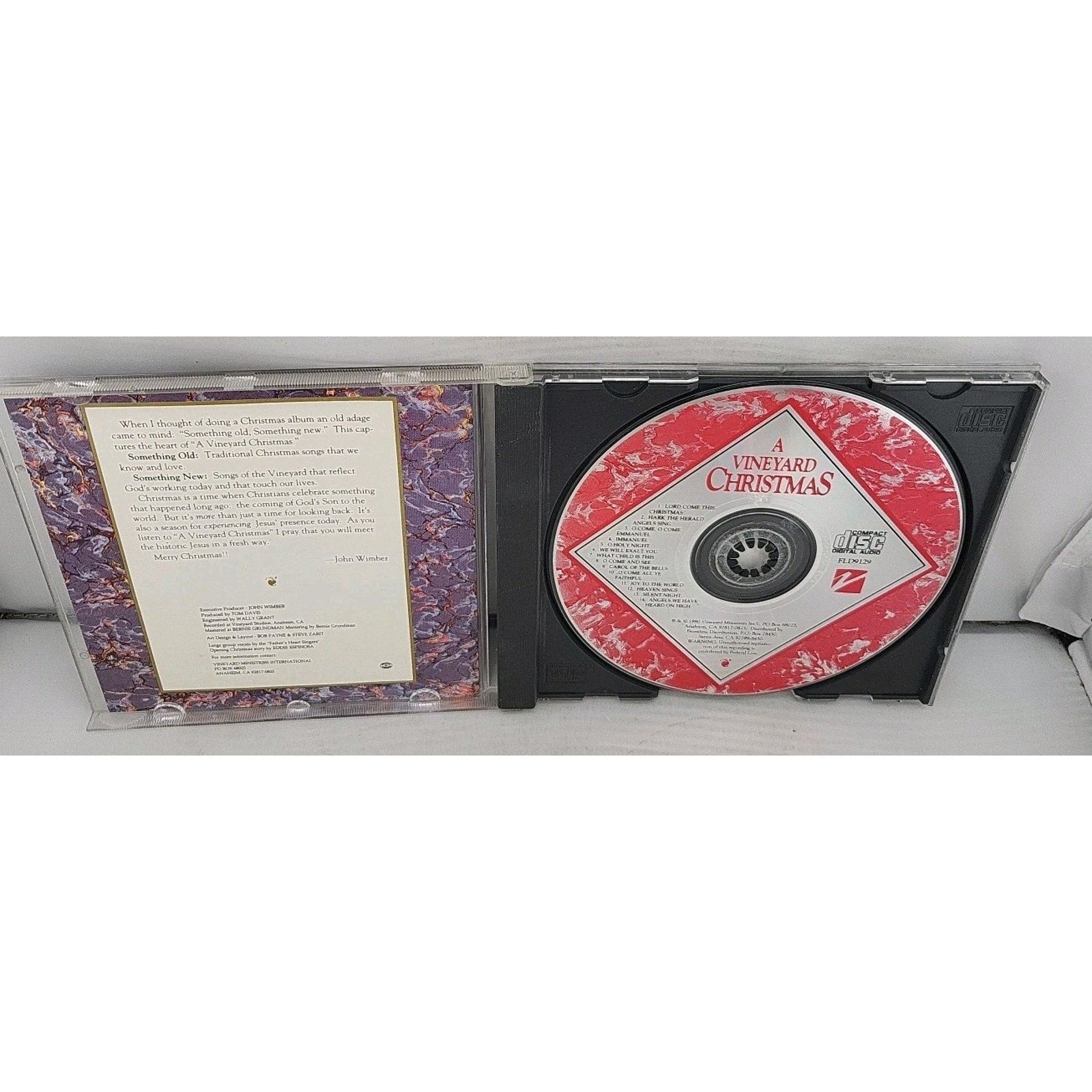 Songs Of The Vineyard - A Vineyard Christmas (CD - 1990 - Vineyard FLD9129)