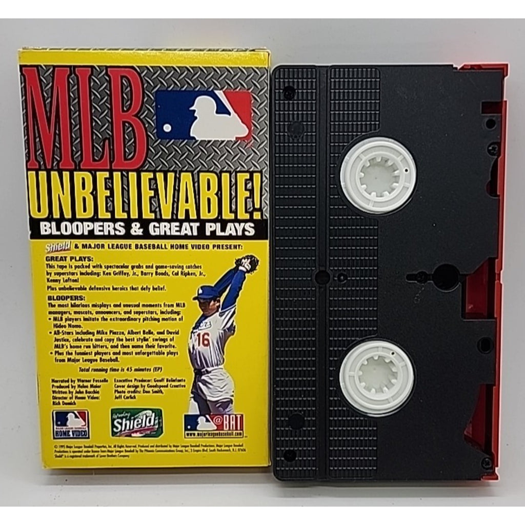 MLB Unbelievable: Bloopers & Great Plays (VHS,1995)