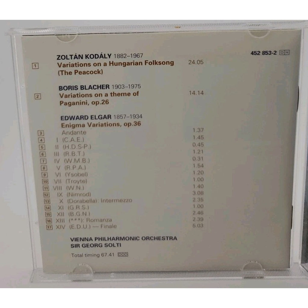 Elgar Enigma Variations by Sir Georg Solti and Vienna Philharmonic (CD, 1997)