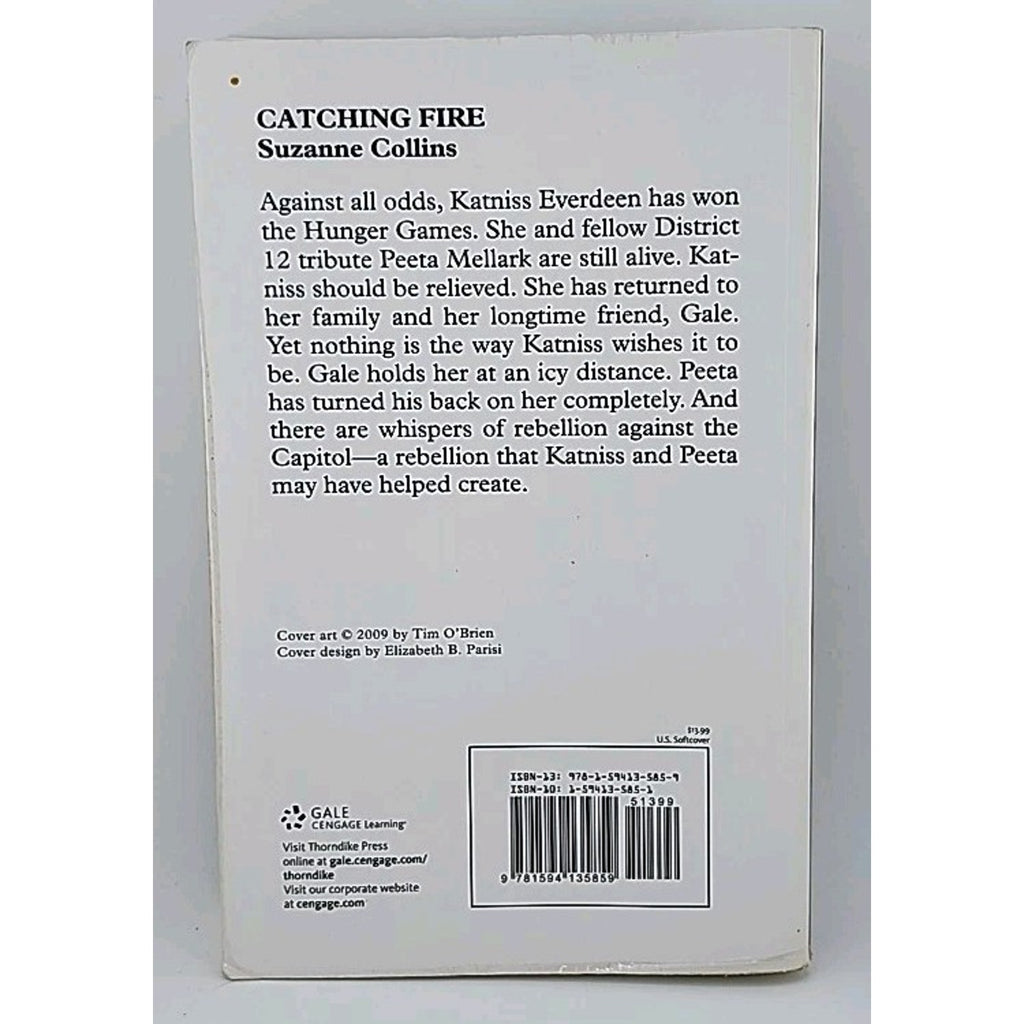 Hunger Games Trilogy: Catching Fire by Suzanne Collins (2012, Large Print Editi)