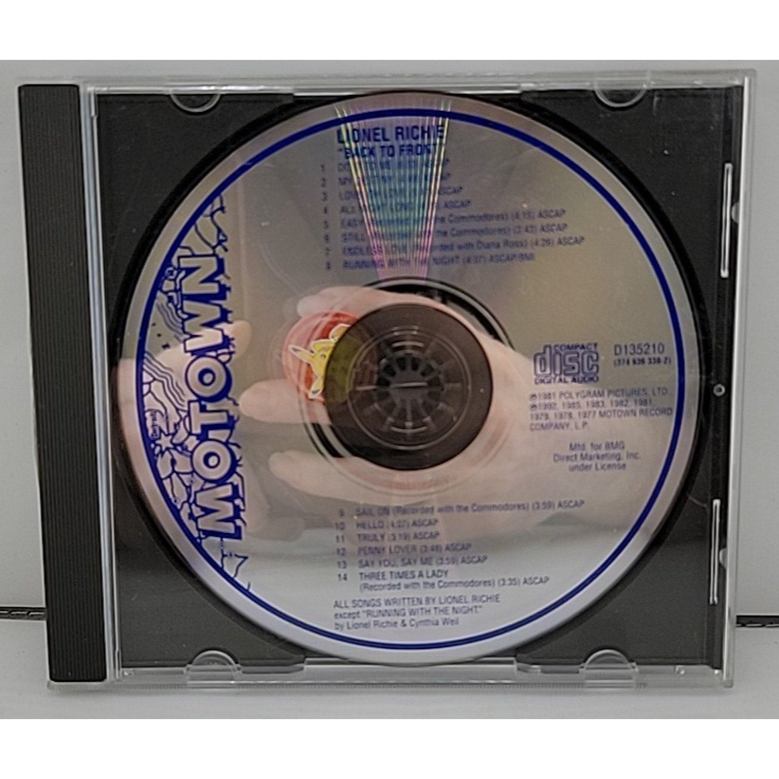 Back to Front by Lionel Richie (CD, May-1992, Motown) *CD ONLY*