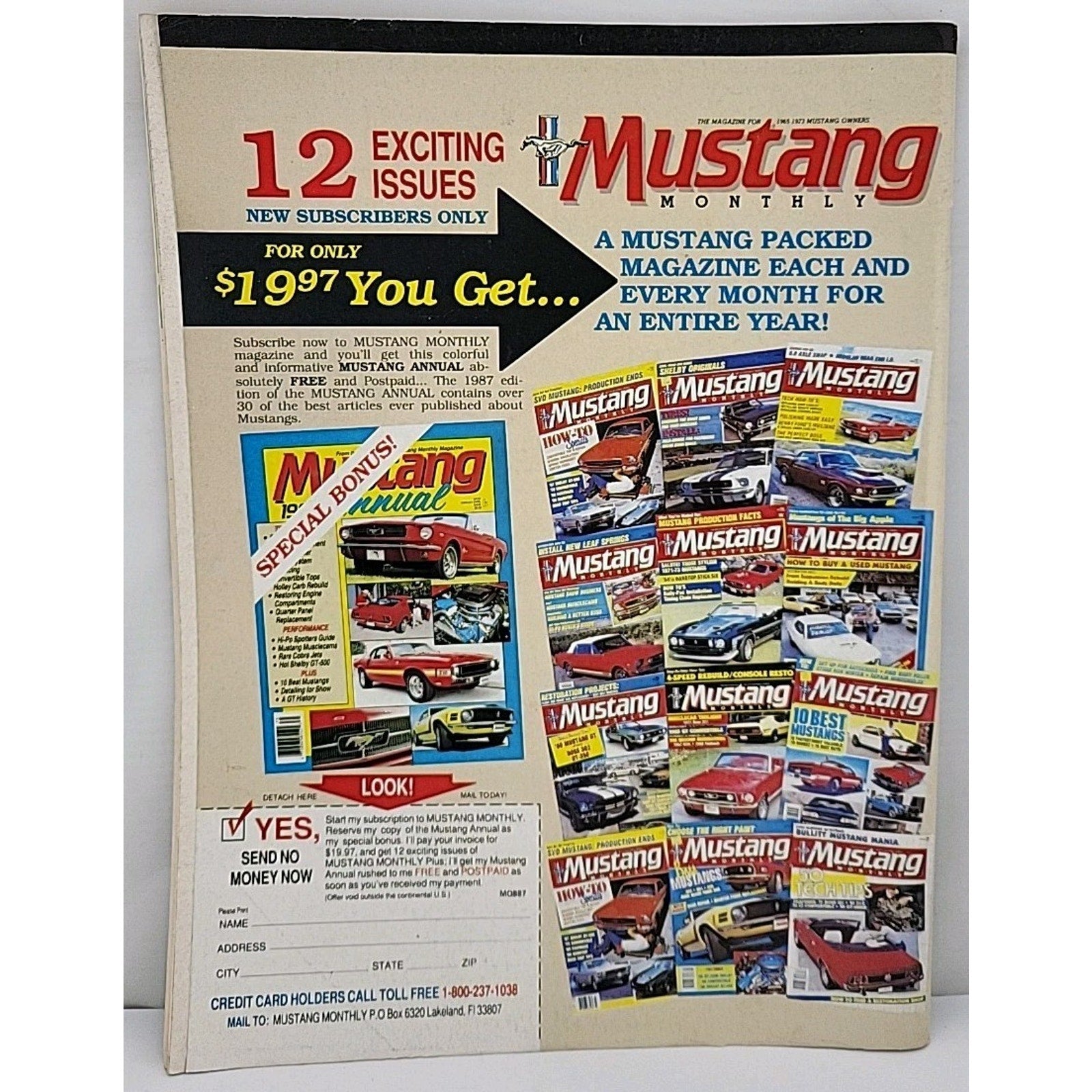 Hot Rod Magazine Mustang August 1987
