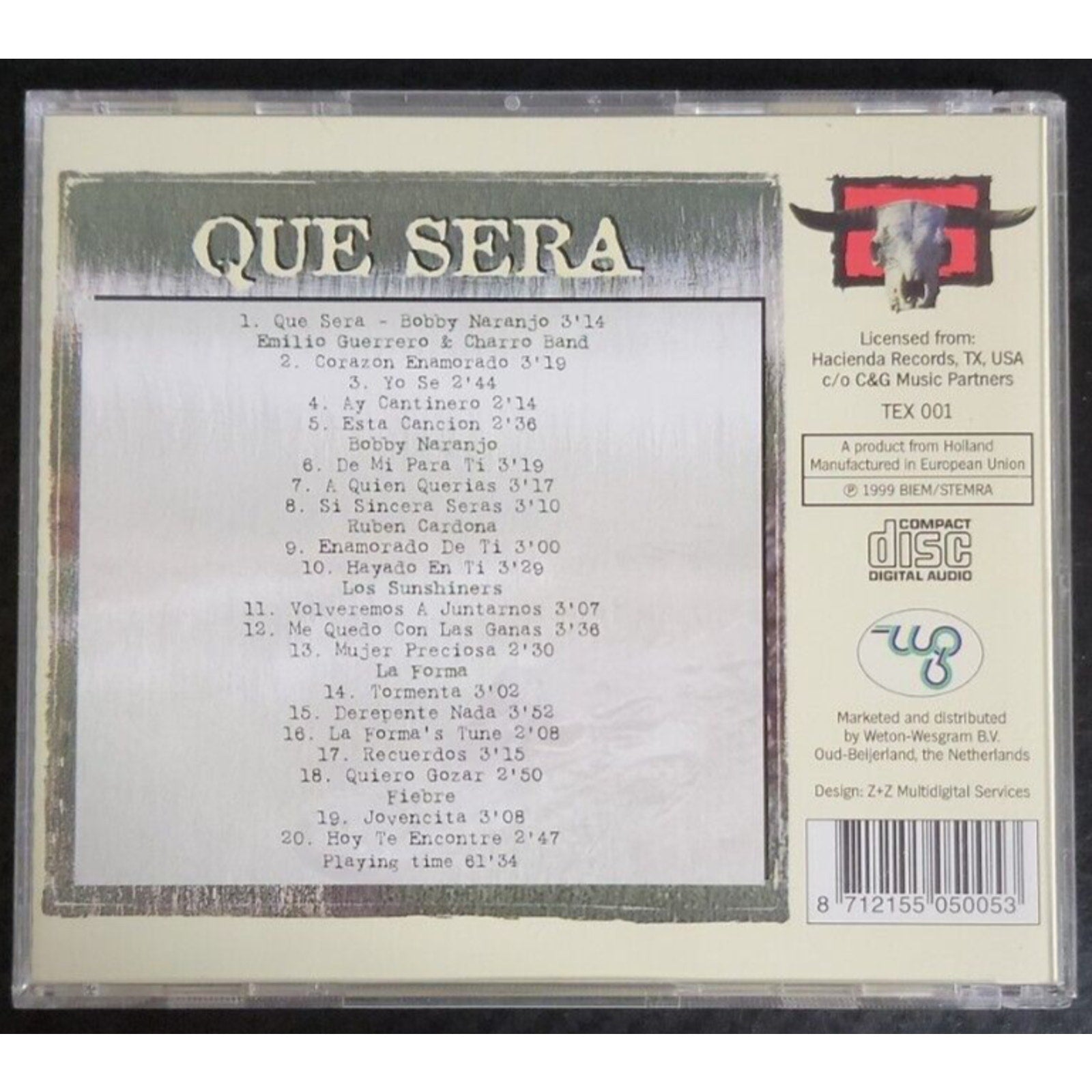 20 Tex Mex Songs Que Sera (CD)