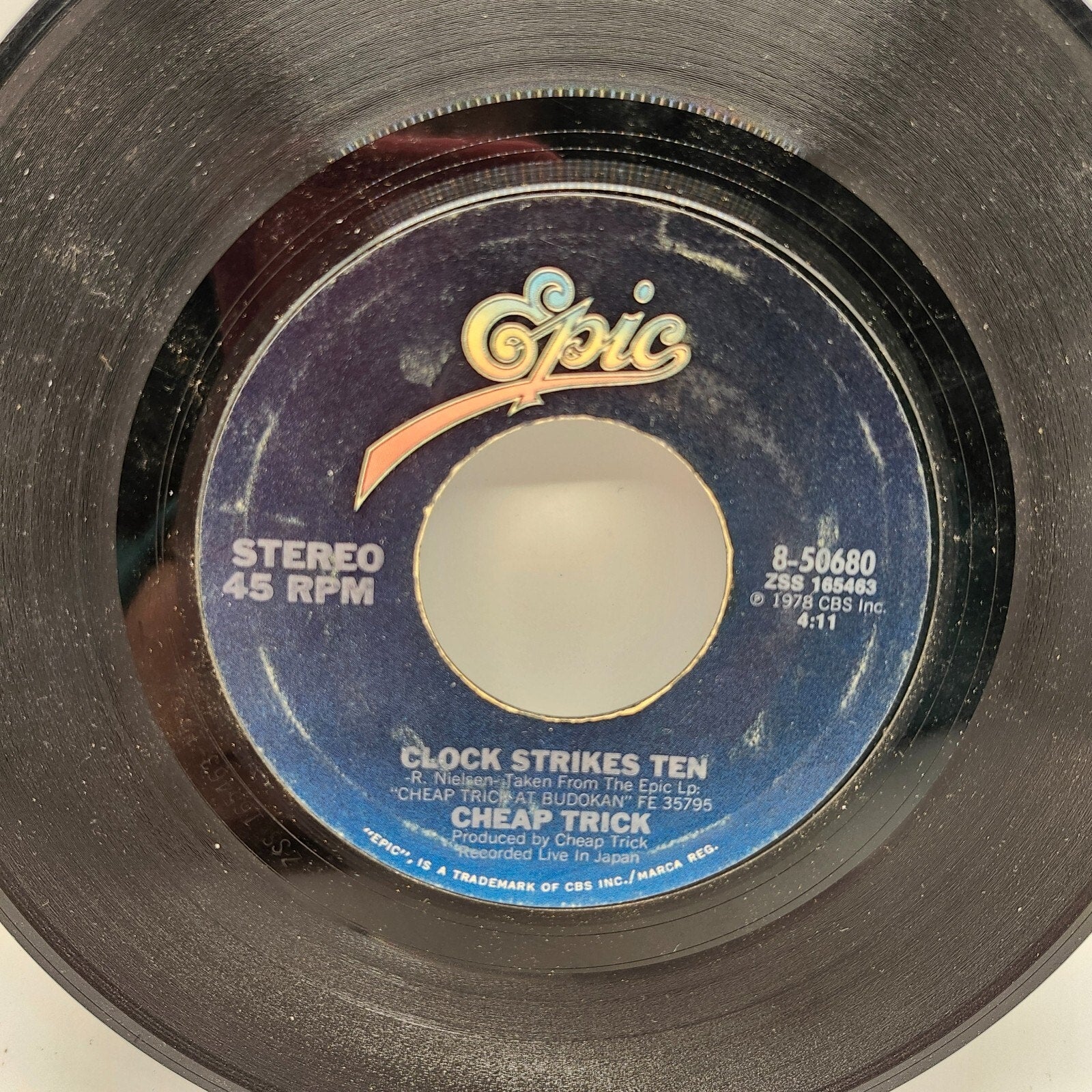 Clock Strikes Ten / I Want You To Want Me By Cheap Trick (Record) 8-50680