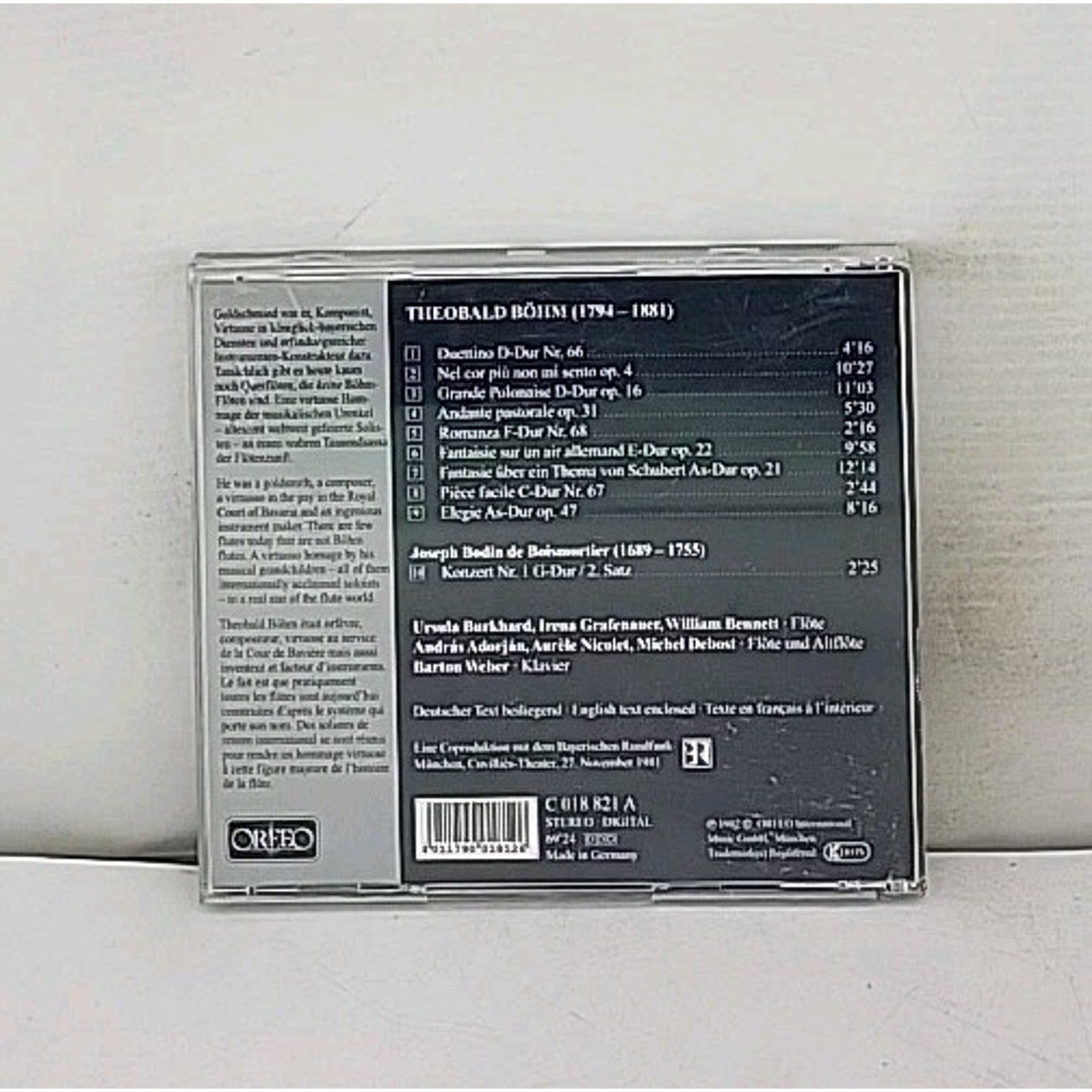 Compositions for Flute by Bohm / Adorjan / Bennett / Burkhard / Debost (CD,...