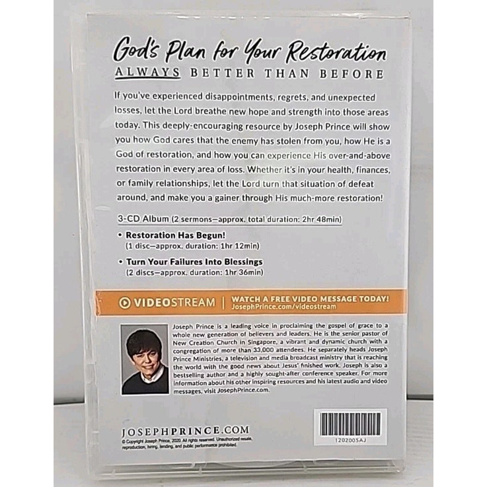 God's Plan For Your Restoration. Only Has 1 Disc