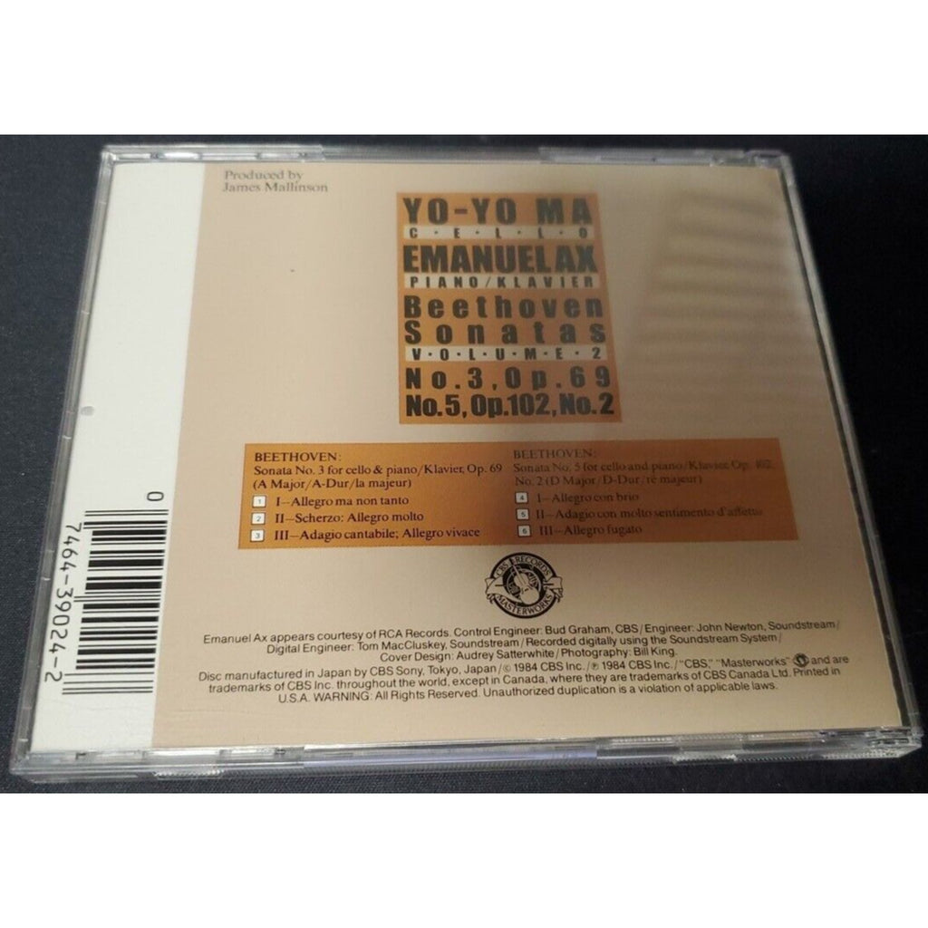 Beethoven Sonatas for Cello & Piano Volume 2: No. 3, Op. 69 & No. 5 (CD)