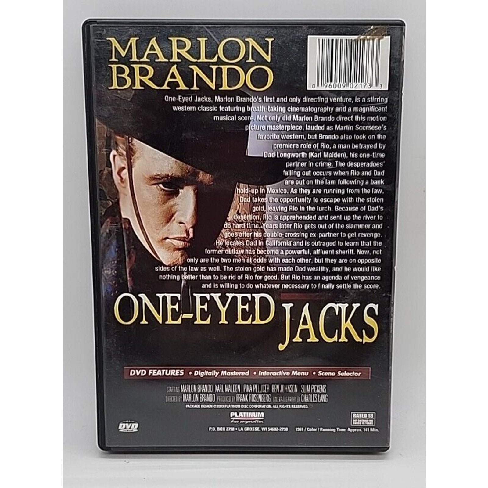 One-Eyed Jacks (DVD, 1961)
