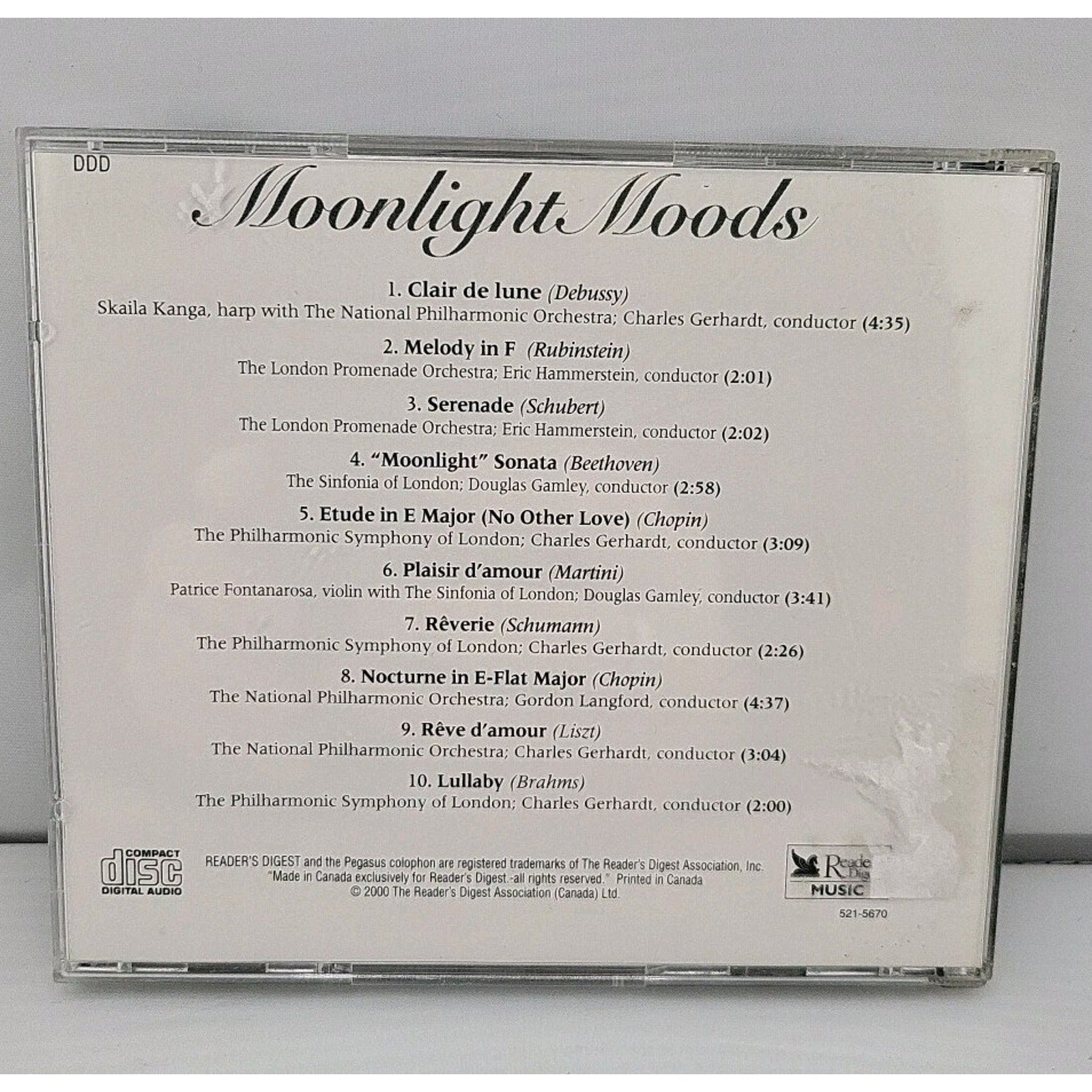 Moonlight Moods Music CD 2000, Reader's Digest Music