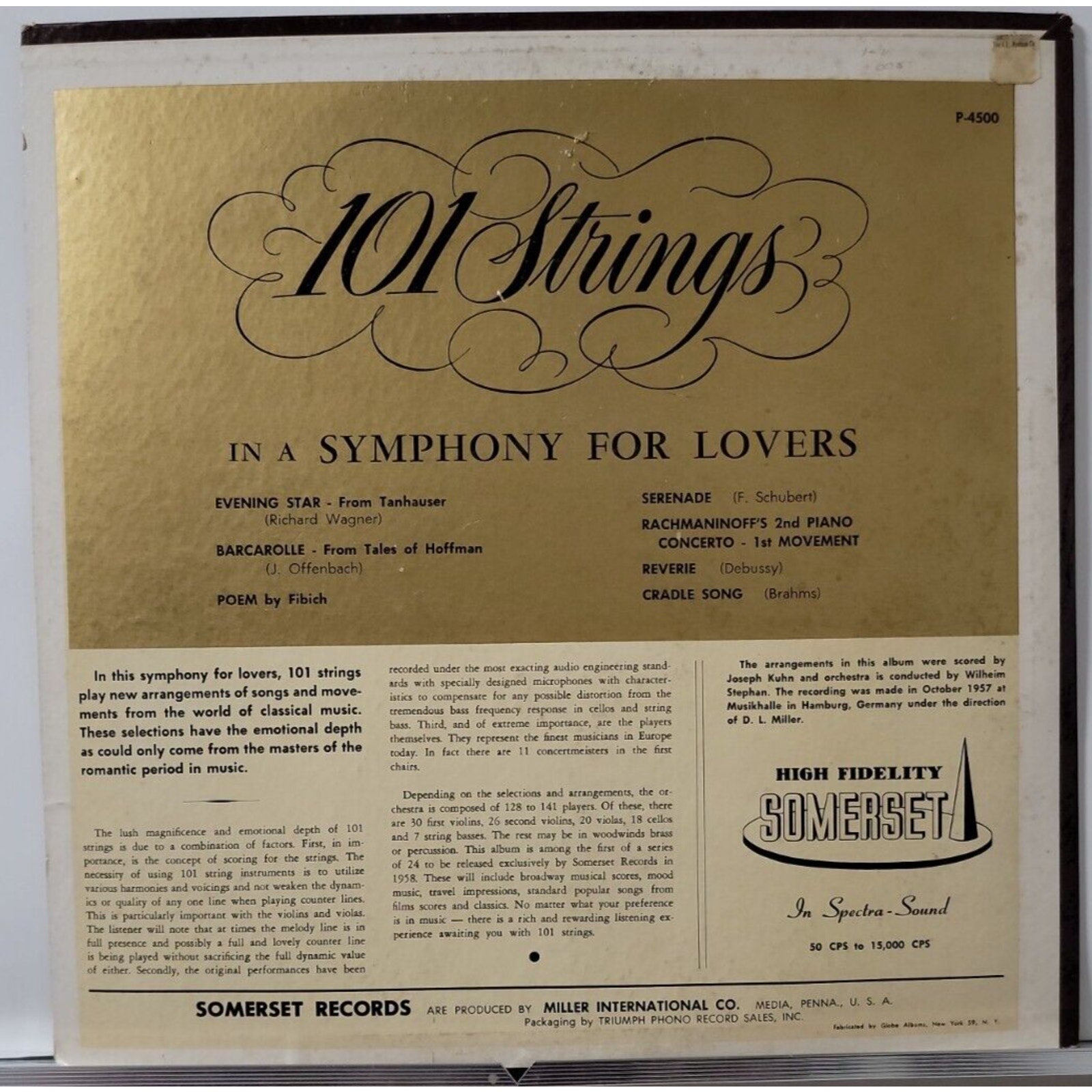 101 Strings – 101 Strings In A Symphony For Lovers (Record)