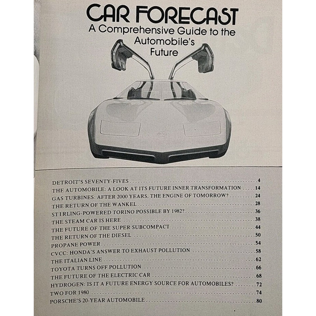 1974 Car Forecast Magazine Argus Special