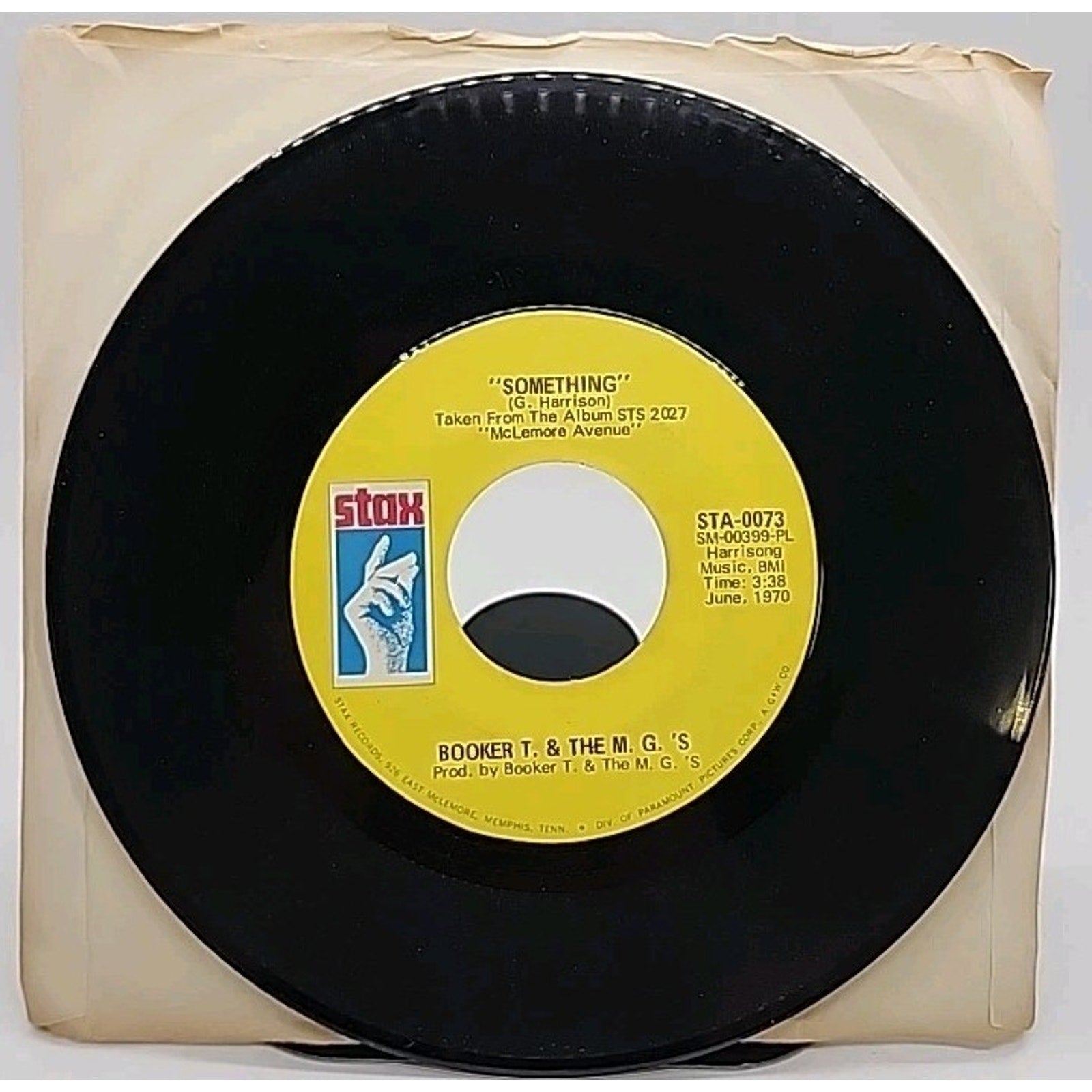 Booker T. & The M.g.'s - Sunday Sermon/ Something 7" Record 45RPM Single