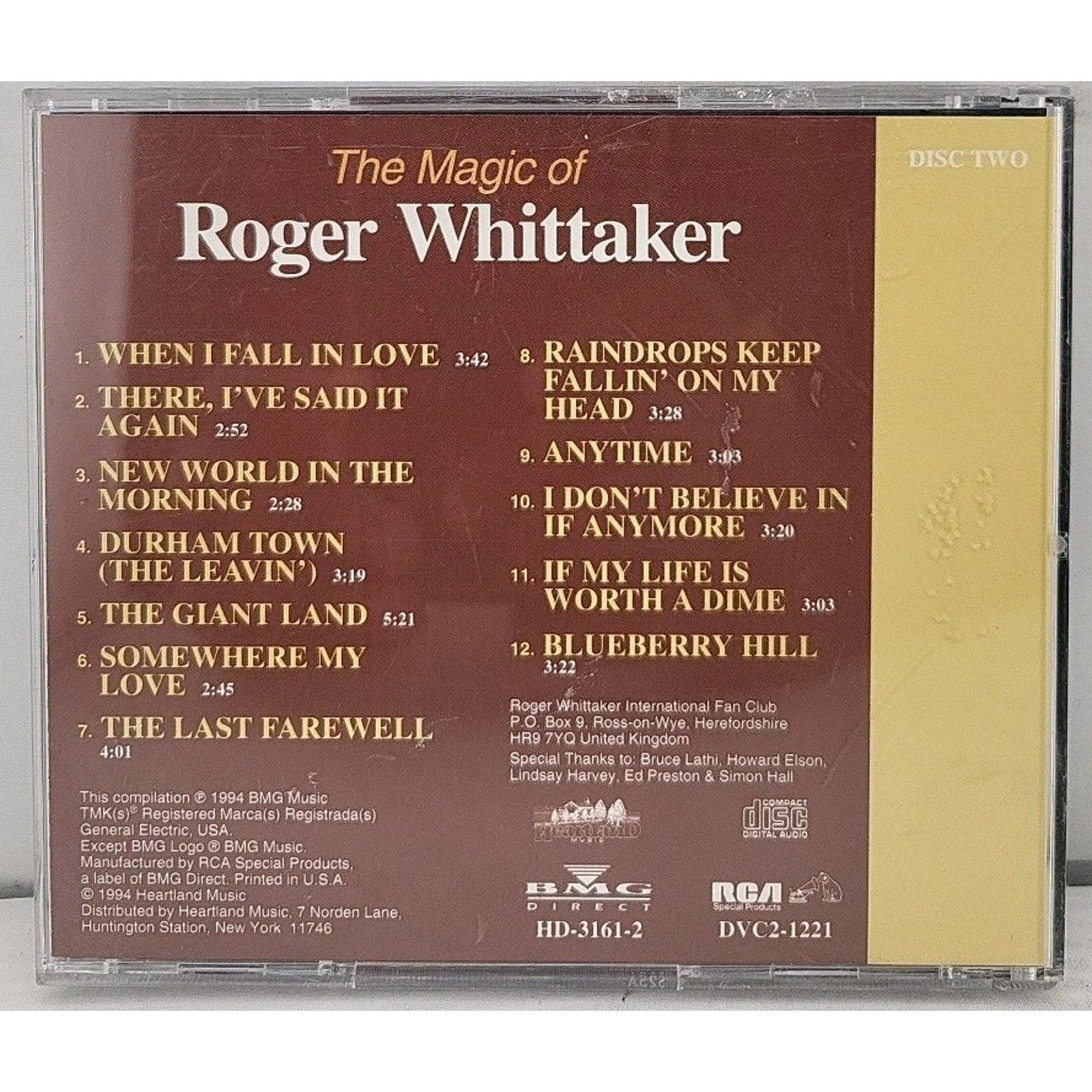 Roger Whittaker ‎– The Magic Of Roger Whittaker / CD Disc Two