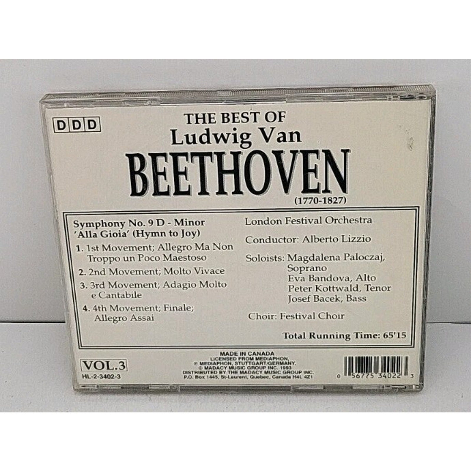 The Best Of Ludwig Van Beethoven Vol. 3 1993 symphony No. D Minor Hymn to Joy