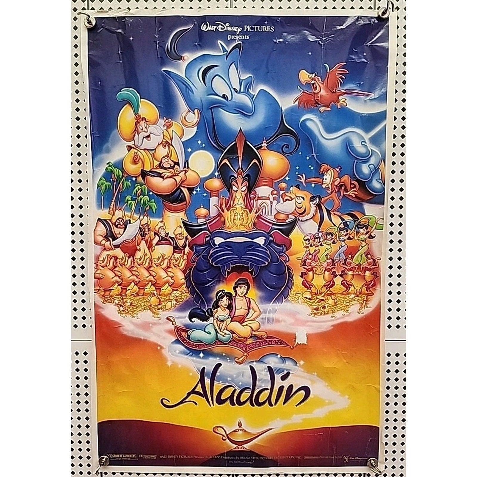 Walt Disney's Aladdin 1992 Movie Poster 18x27 Robin Williams