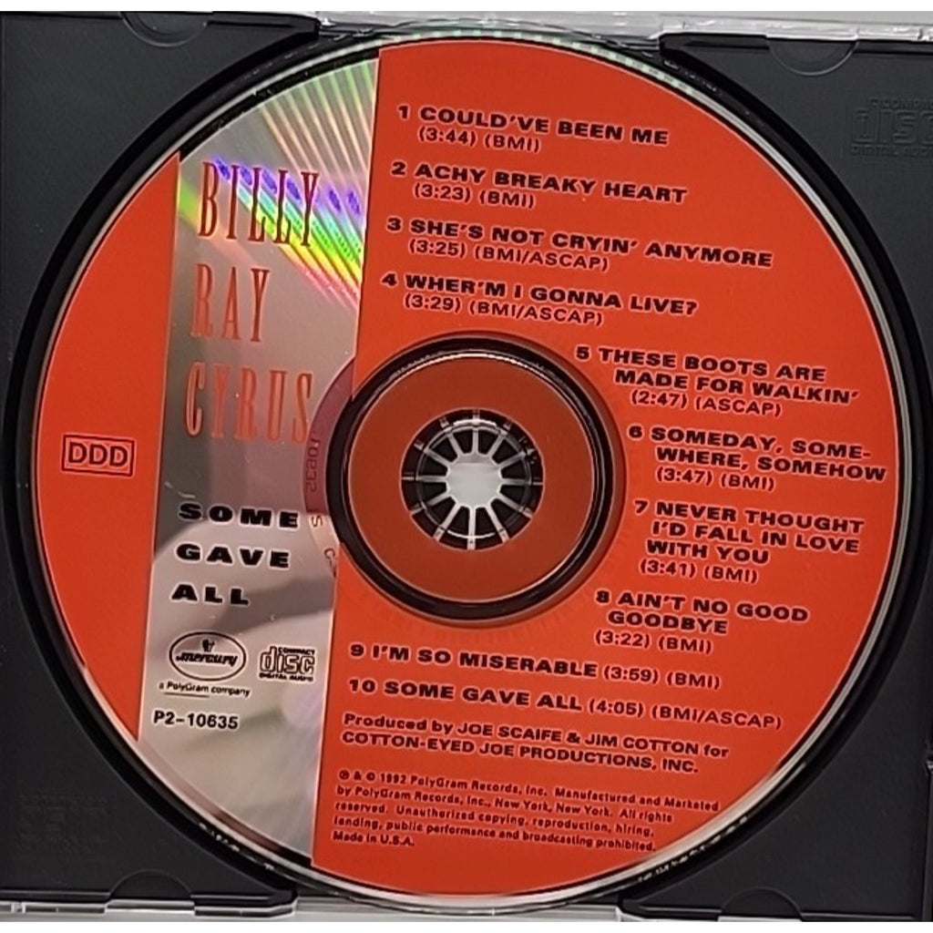 Some Gave All by Cyrus, Billy Ray (CD, 1992)