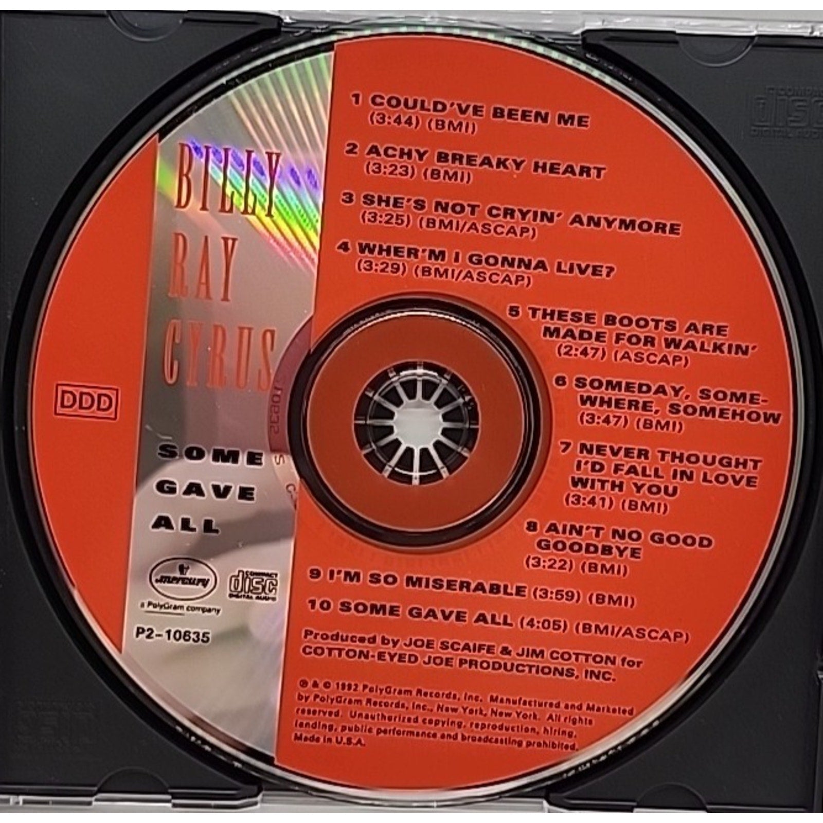 Some Gave All by Cyrus, Billy Ray (CD, 1992)