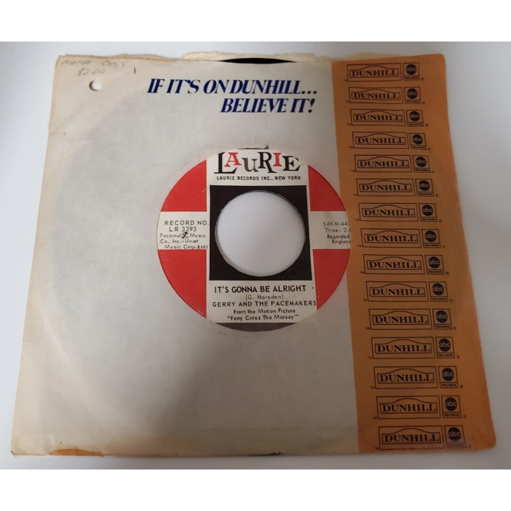 Gerry And The Pacemakers - It's Gonna Be Alright - 45RPM Record - Singles