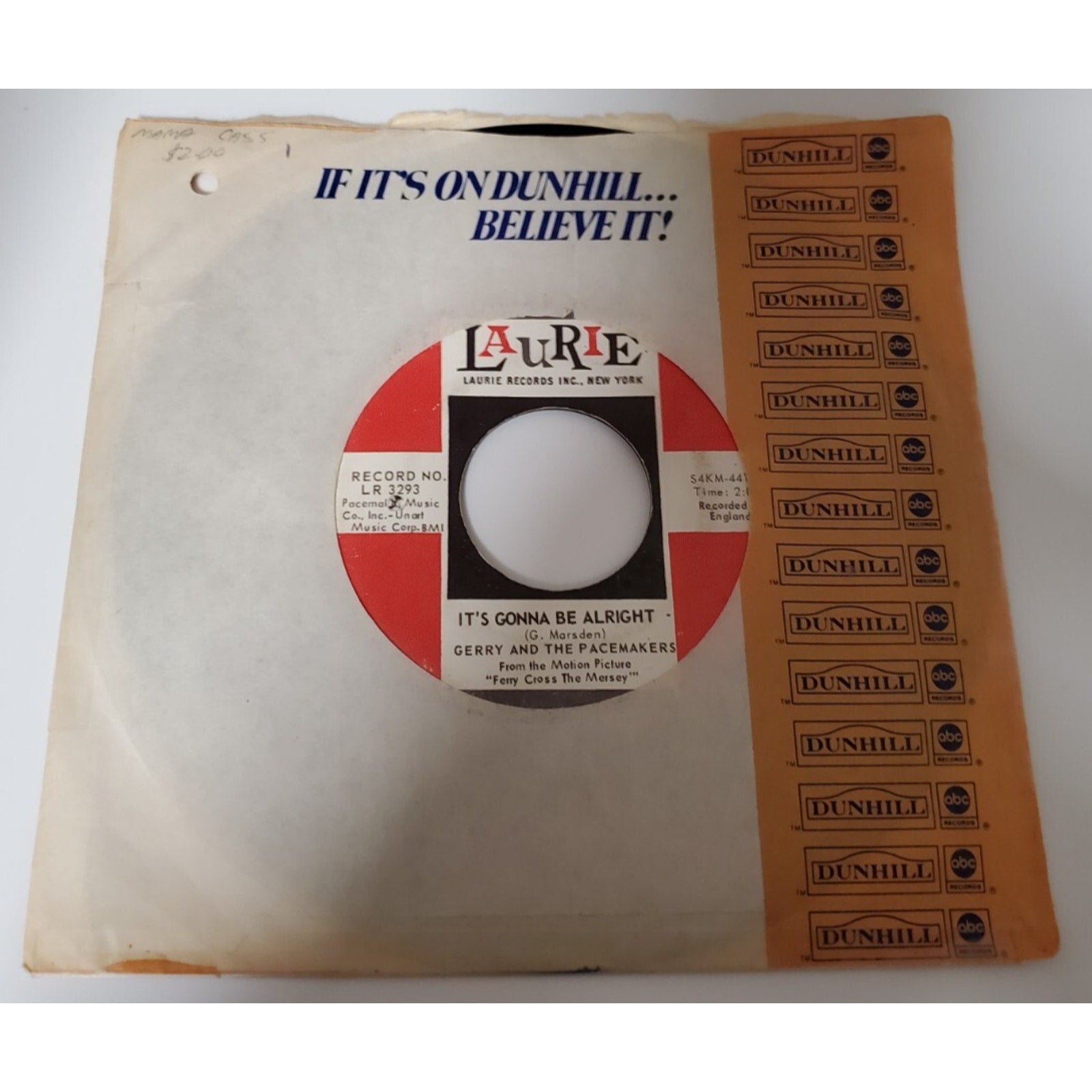 Gerry And The Pacemakers - It's Gonna Be Alright - 45RPM Record - Singles